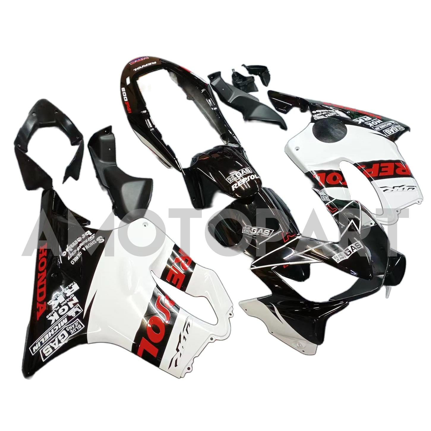 Amotopart Honda CBR600 F4I 2004-2007 White & Black Fairing Kit