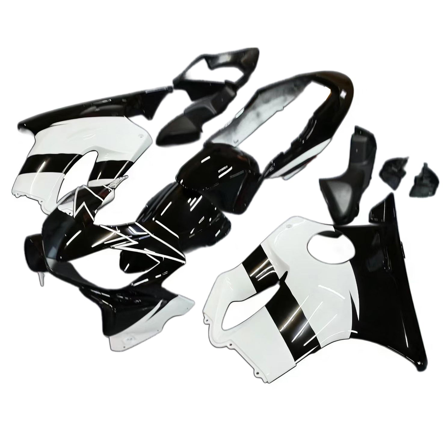 Amotopart Honda CBR600 F4i 2004-2007 White&Black Fairing Kit