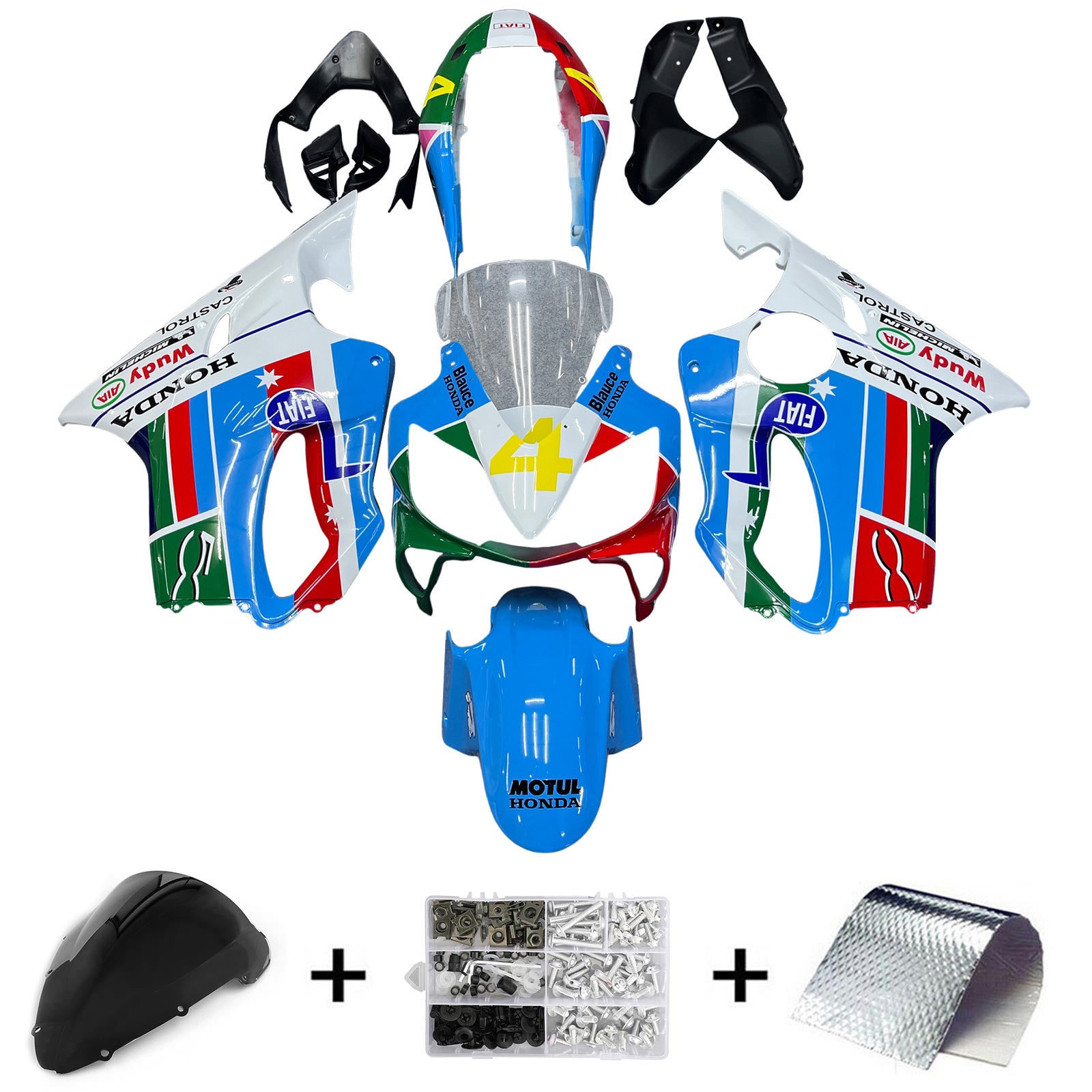 Kit Carenado Amotopart Honda CBR600 F4i 2004-2007 Multicolor