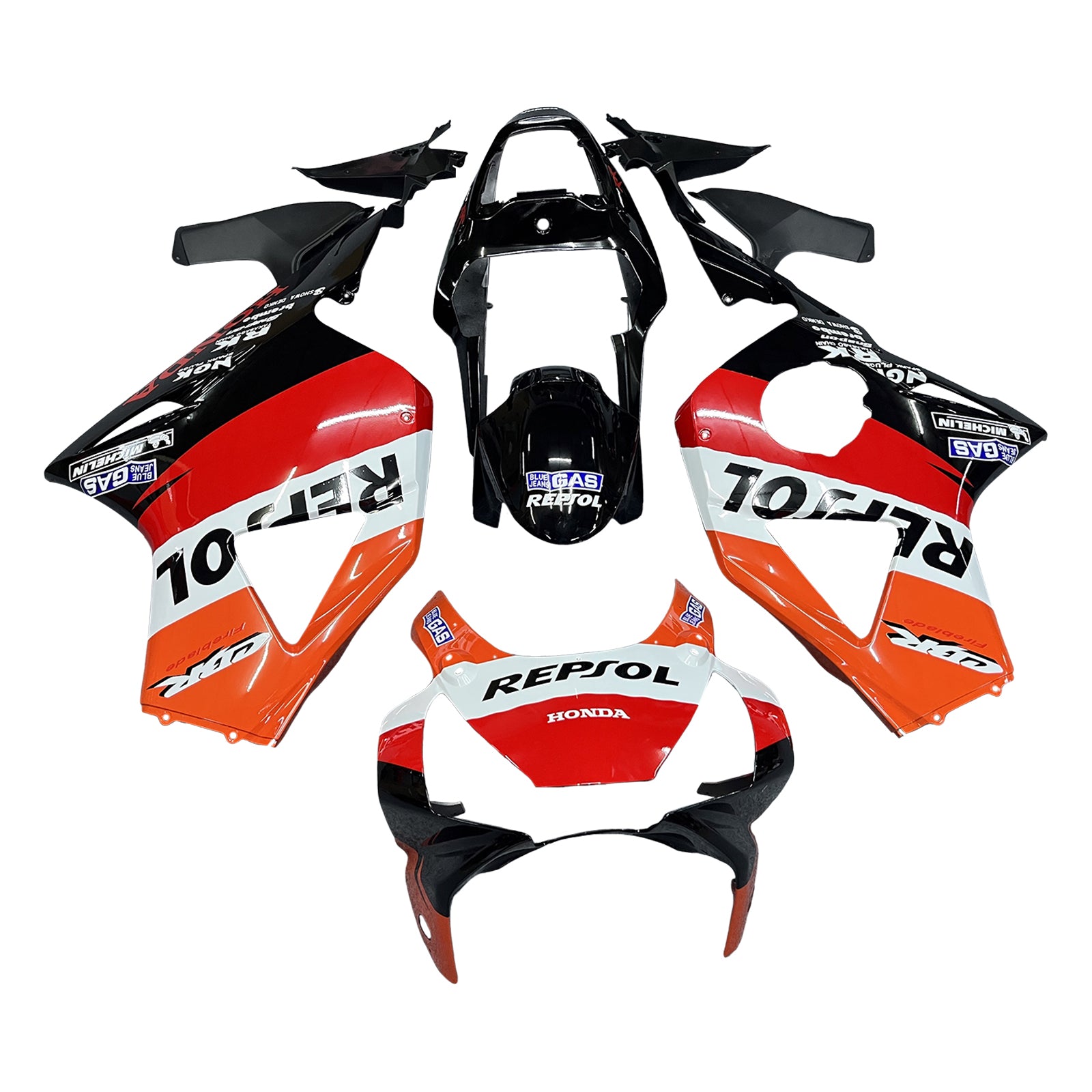 Amotopart 2002-2003 CBR 954 Kit de carénage Repsol Honda Orange Rouge