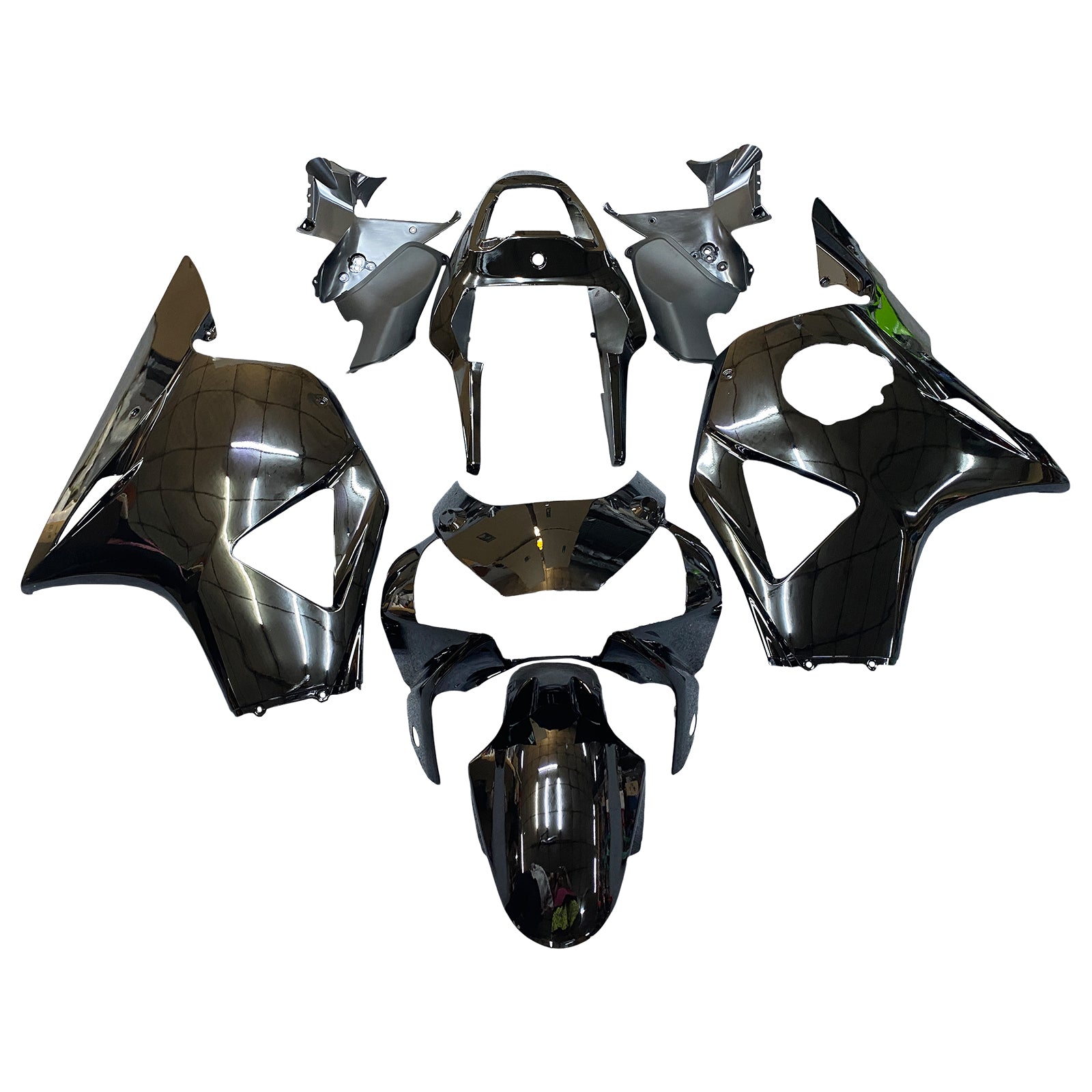 Amotopart 2002-2003 CBR954 Honda Gloss Black Fairing Kit