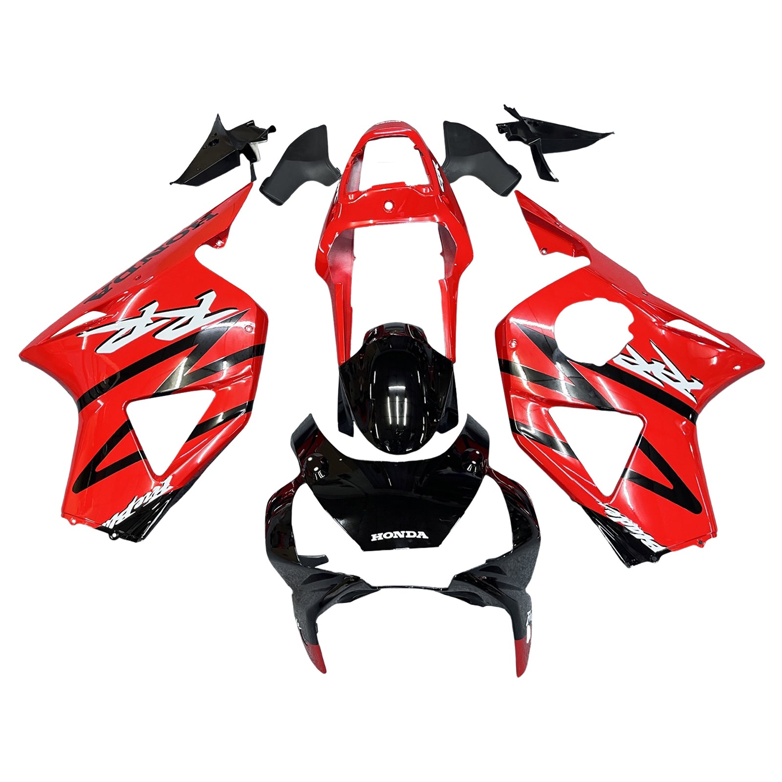 Amotopart 2002-2003 CBR954 Honda Kit de carenado rojo y negro