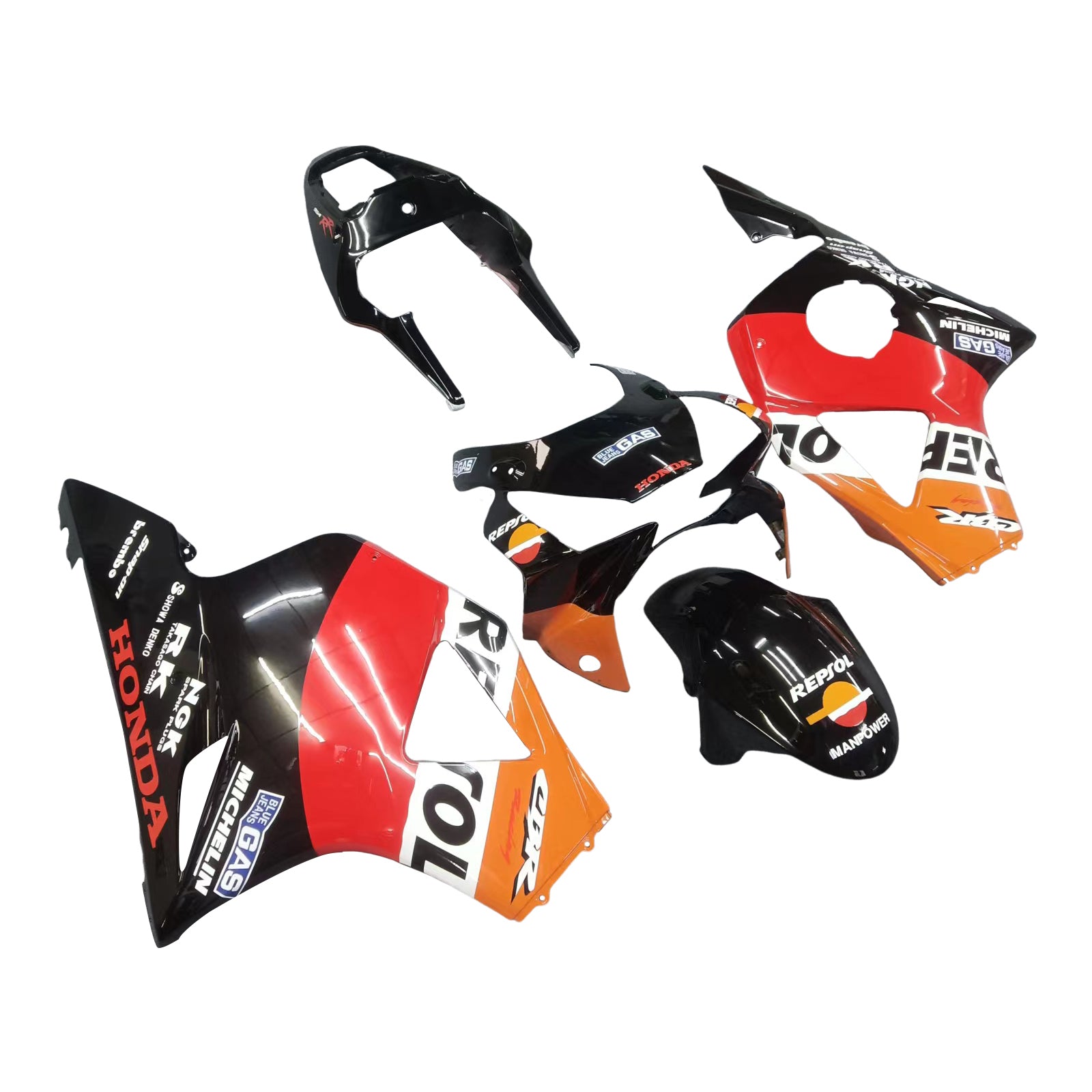 Amotopart 2002-2003 Honda CBR954 Fairing Orange&Black Kit