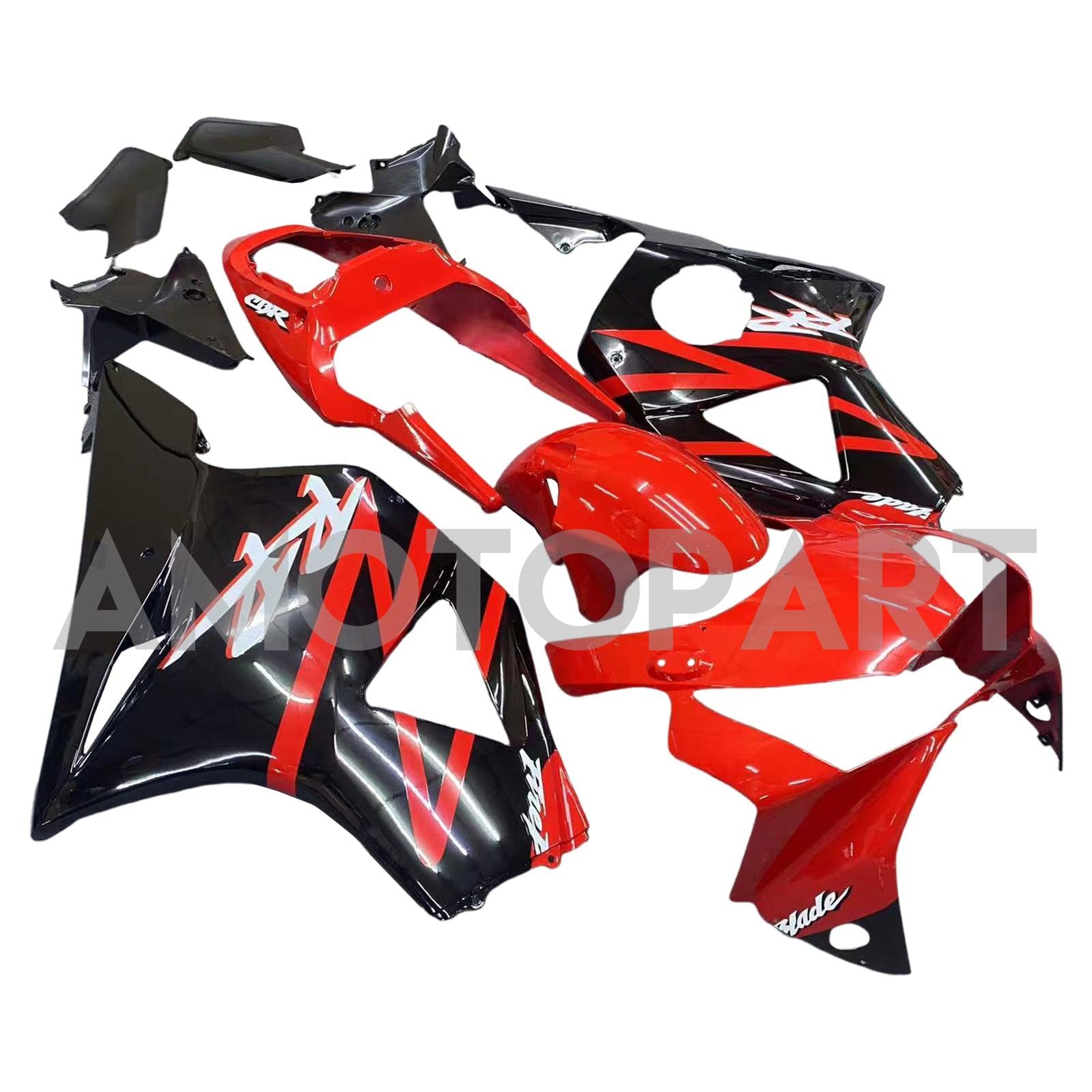 Amotopart 2002-2003 Honda CBR954 FARION RED & BLACK KIT