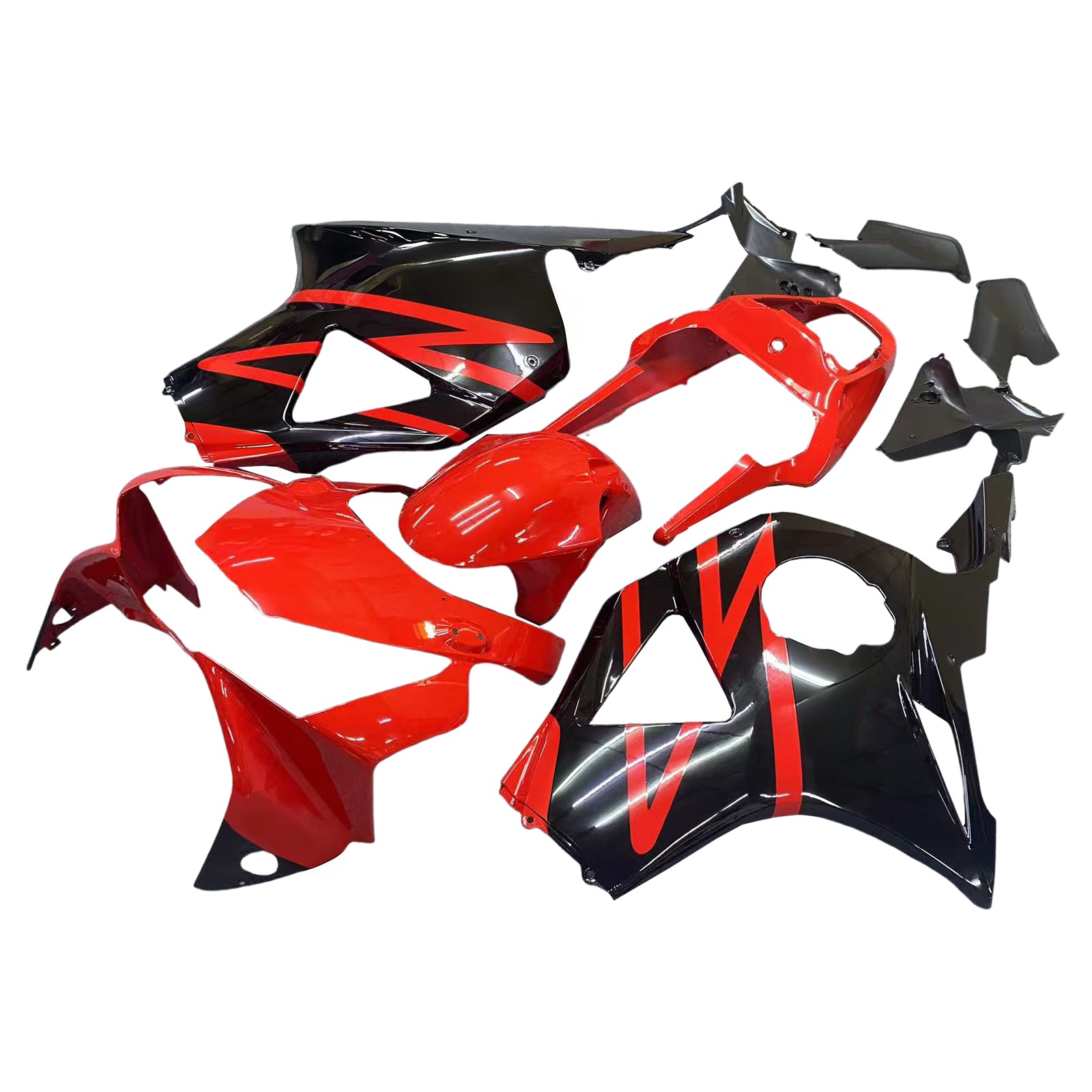 Amotopart 2002-2003 Honda CBR954 Verkleidung Rot&Schwarzes Set