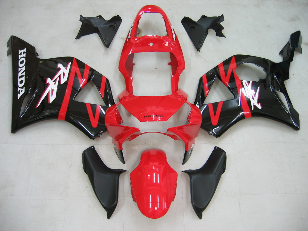 Amotopart 2002-2003 Honda CBR954 Kit de carenado rojo y negro