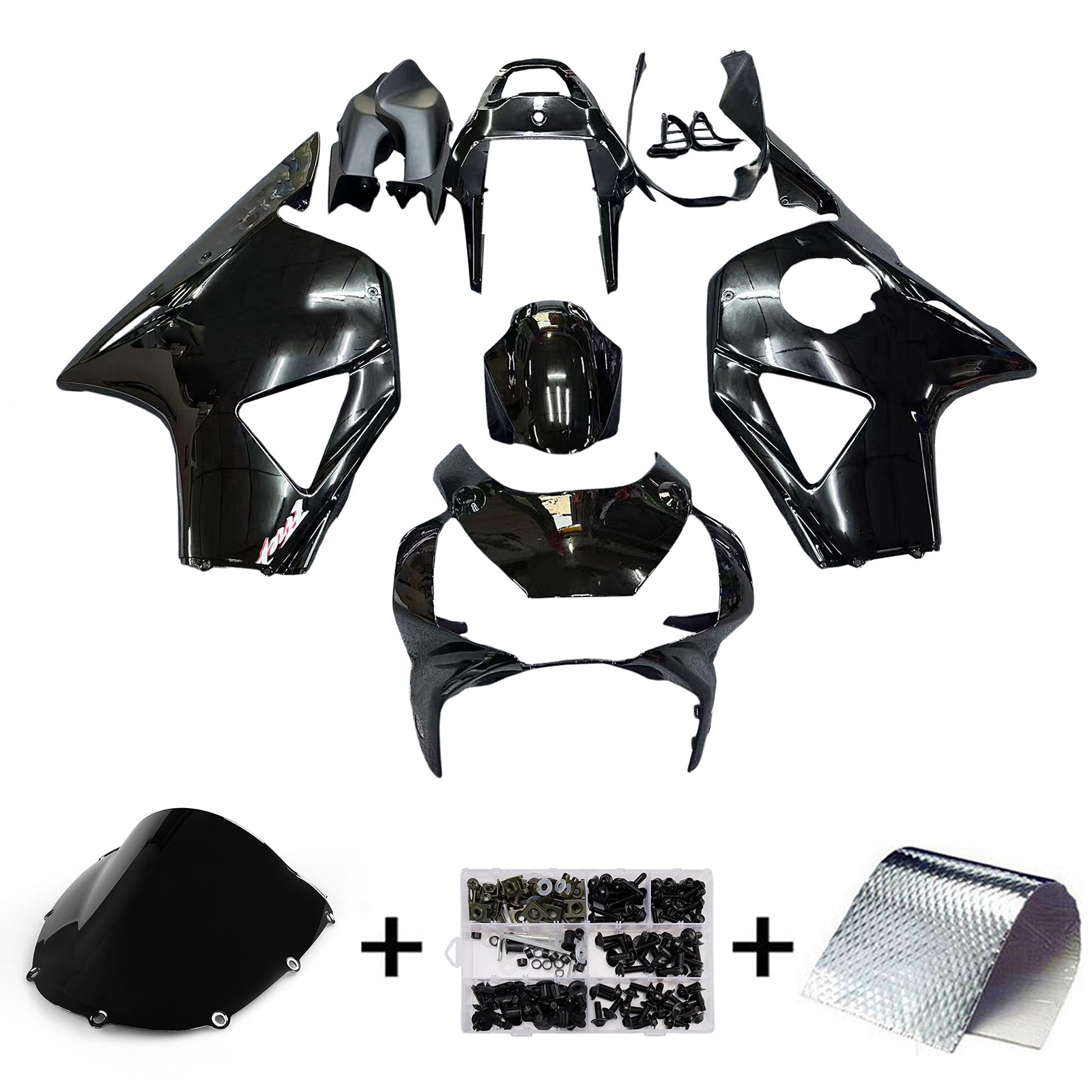 Amotopart 2002-2003 Honda CBR954 Black Fairing Kit
