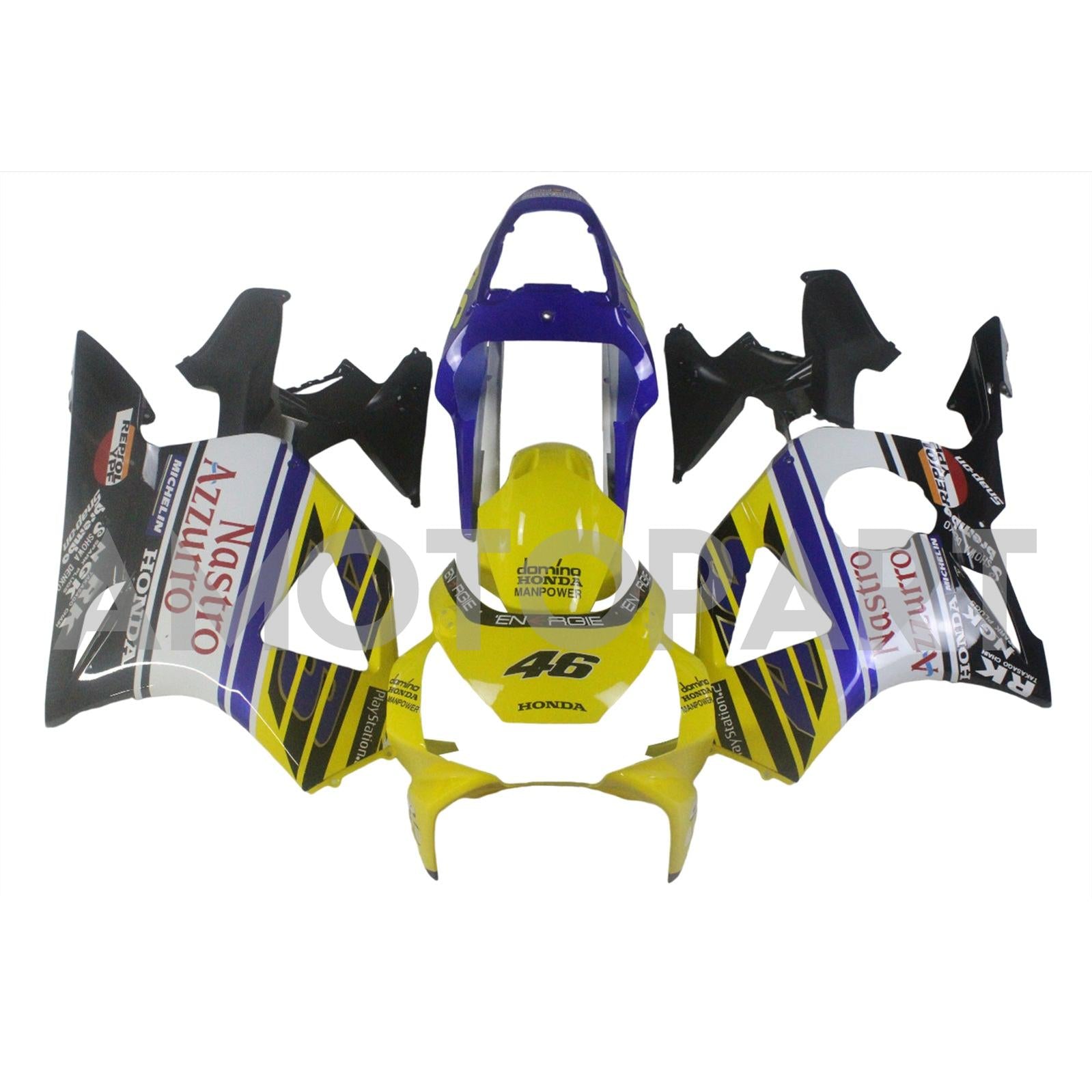 Amotopart 2002-2003 CBR954 Honda Blue&Yellow Fairing Kit