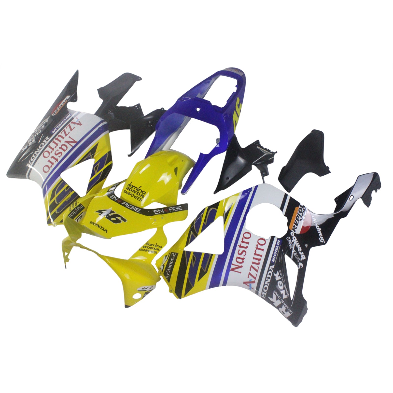 Amotopart 2002-2003 CBR954 Honda Blue&Yellow Fairing Kit