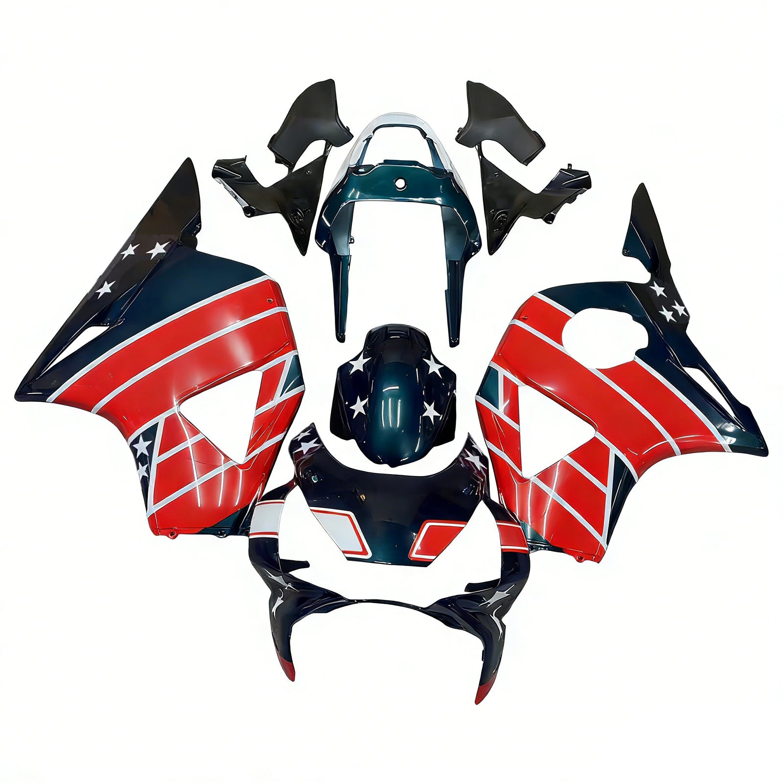 Amotopart 2002-2003 Honda CBR954 Red Black Fairing Kit
