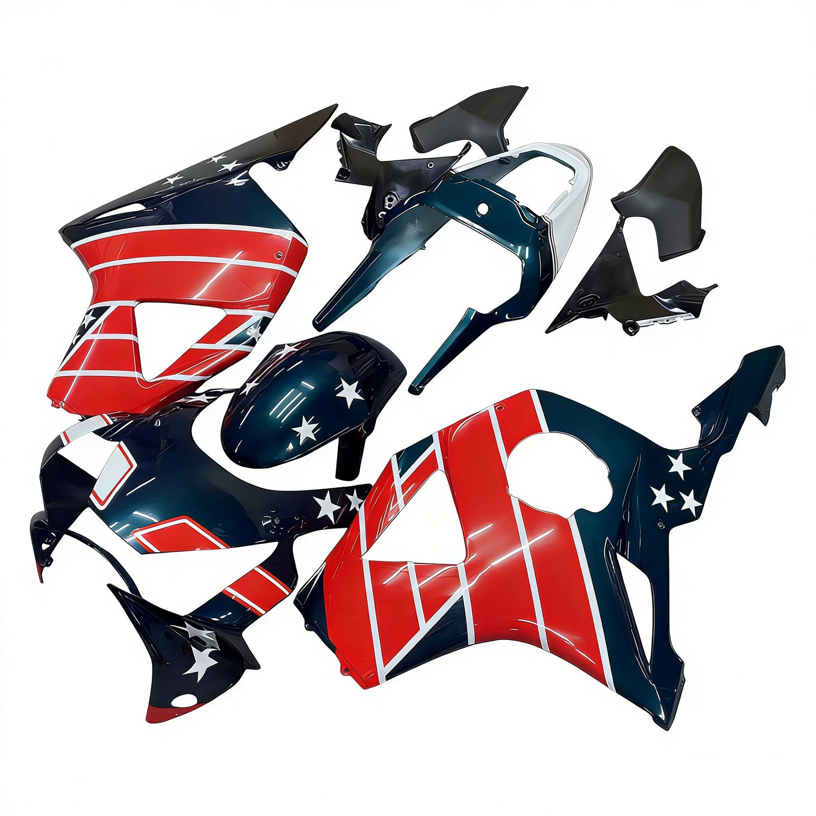 Amotopart 2002-2003 Honda CBR954 Red Black Fairing Kit