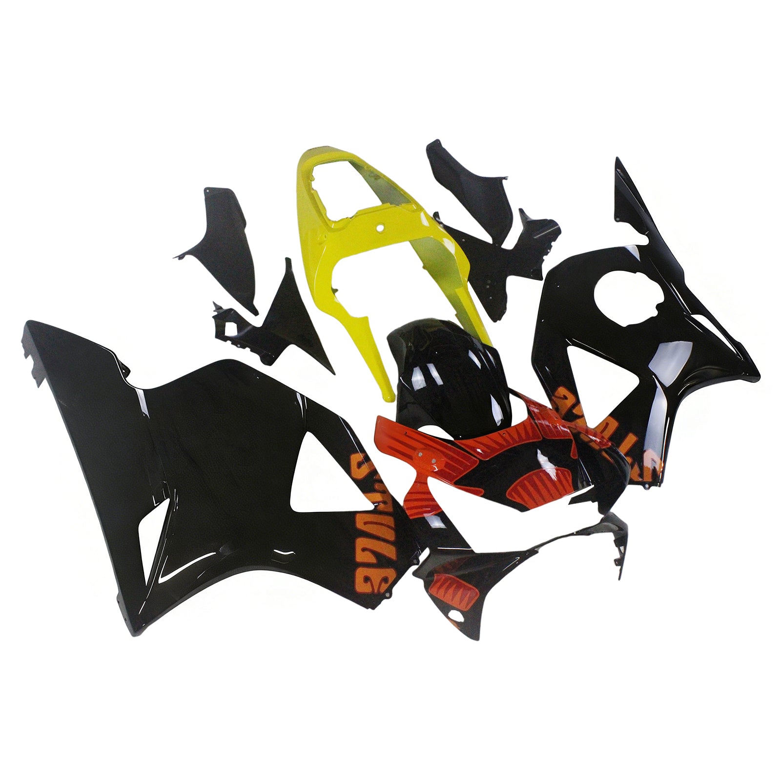 Amotopart 2002-2003 Honda CBR954 Black Yellow Fairing Kit