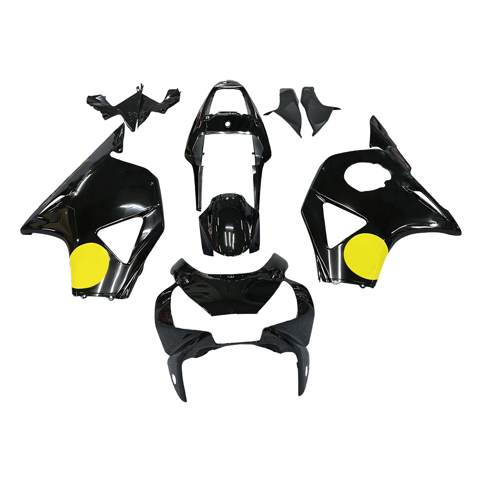 Amotopart 2002-2003 Honda CBR954 Black Yellow Fairing Kit