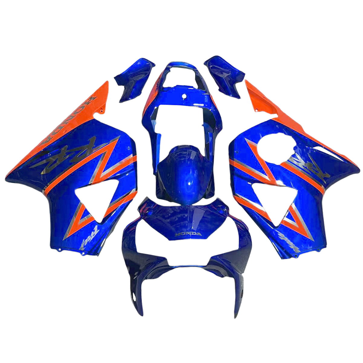 Kit de carénage Amotopart Honda CBR954 2002-2003 bleu et orange