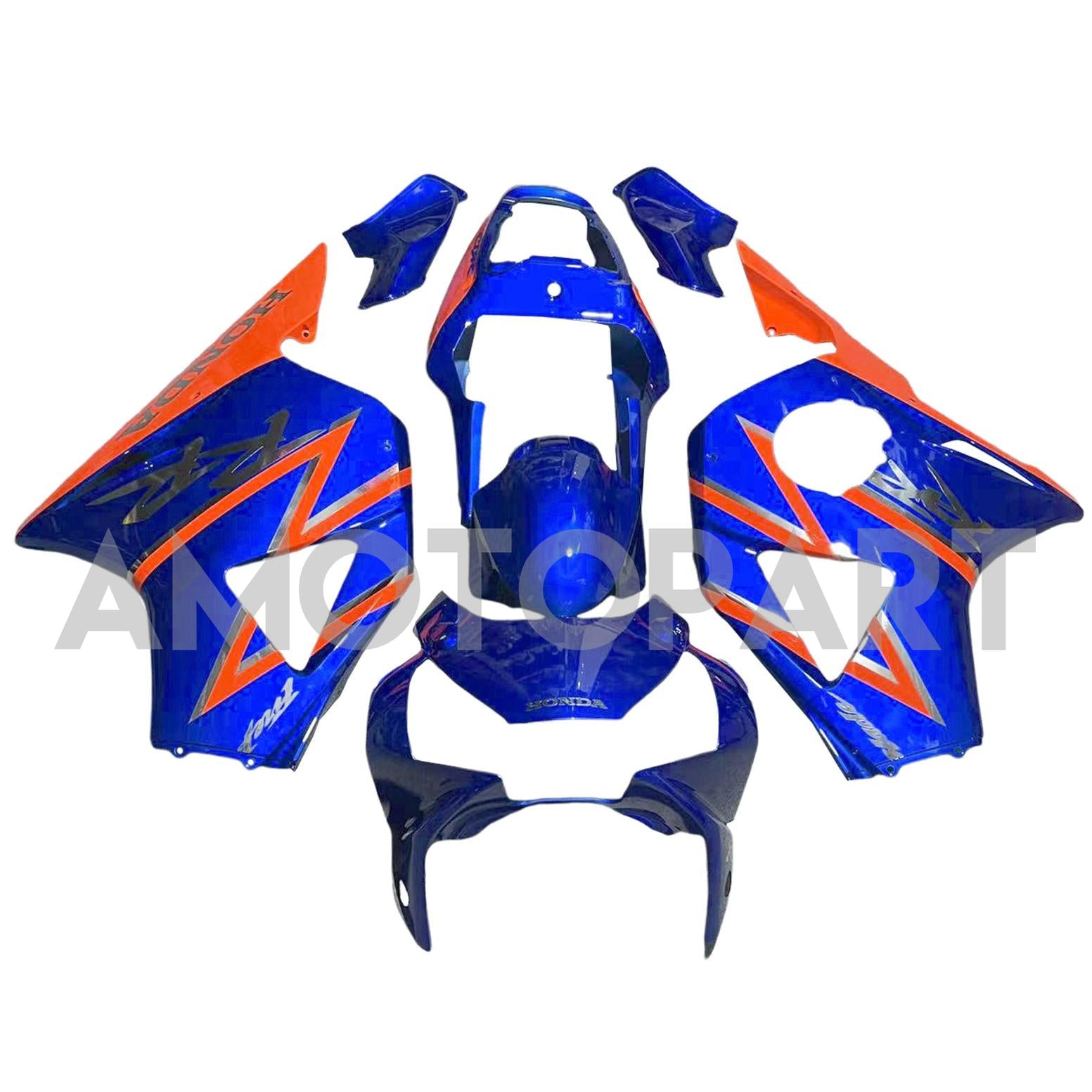 Amotopart Honda CBR954 2002-2003 Zestaw Blue & Orange Fairing
