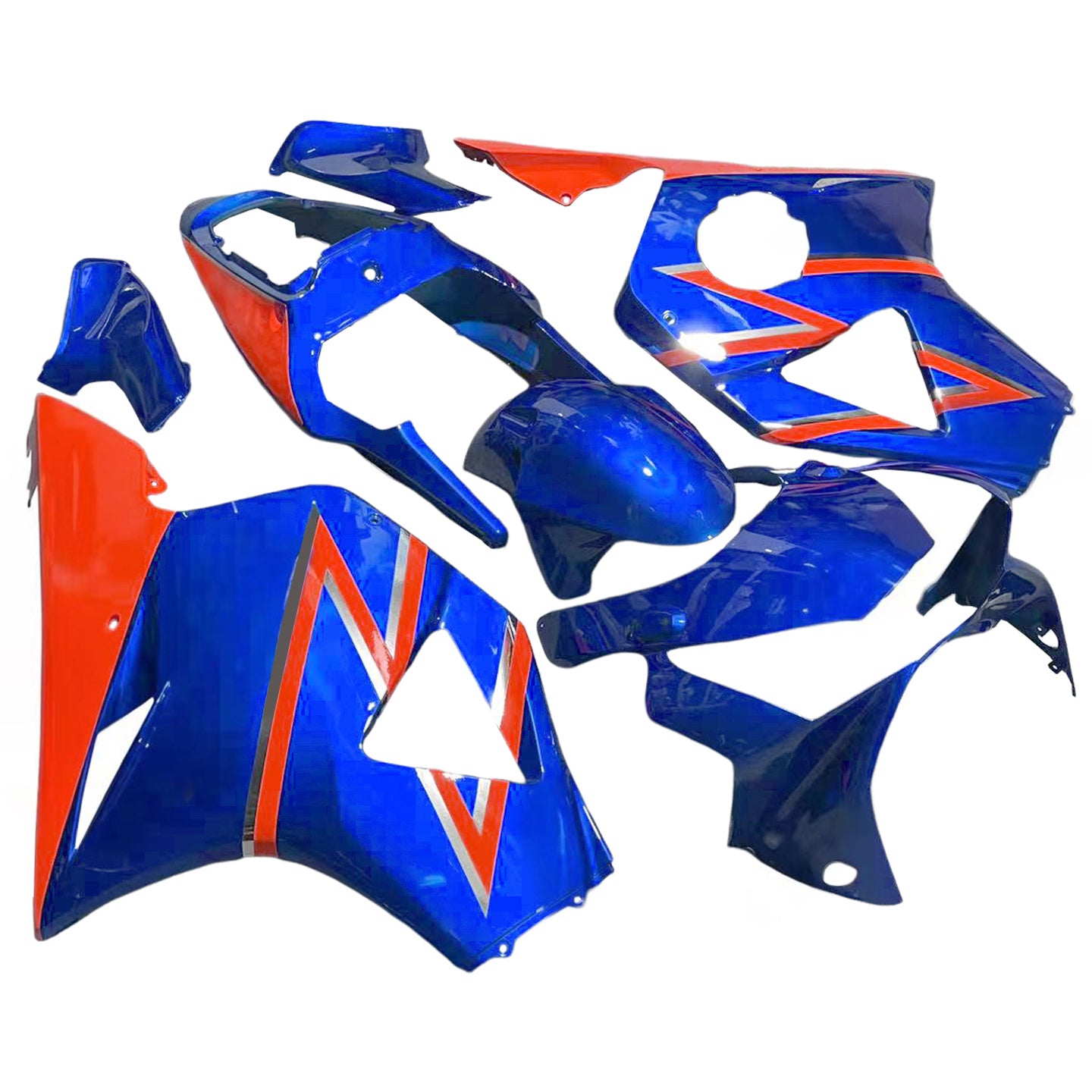 Kit de carenado Amotopart Honda CBR954 2002-2003 azul y naranja