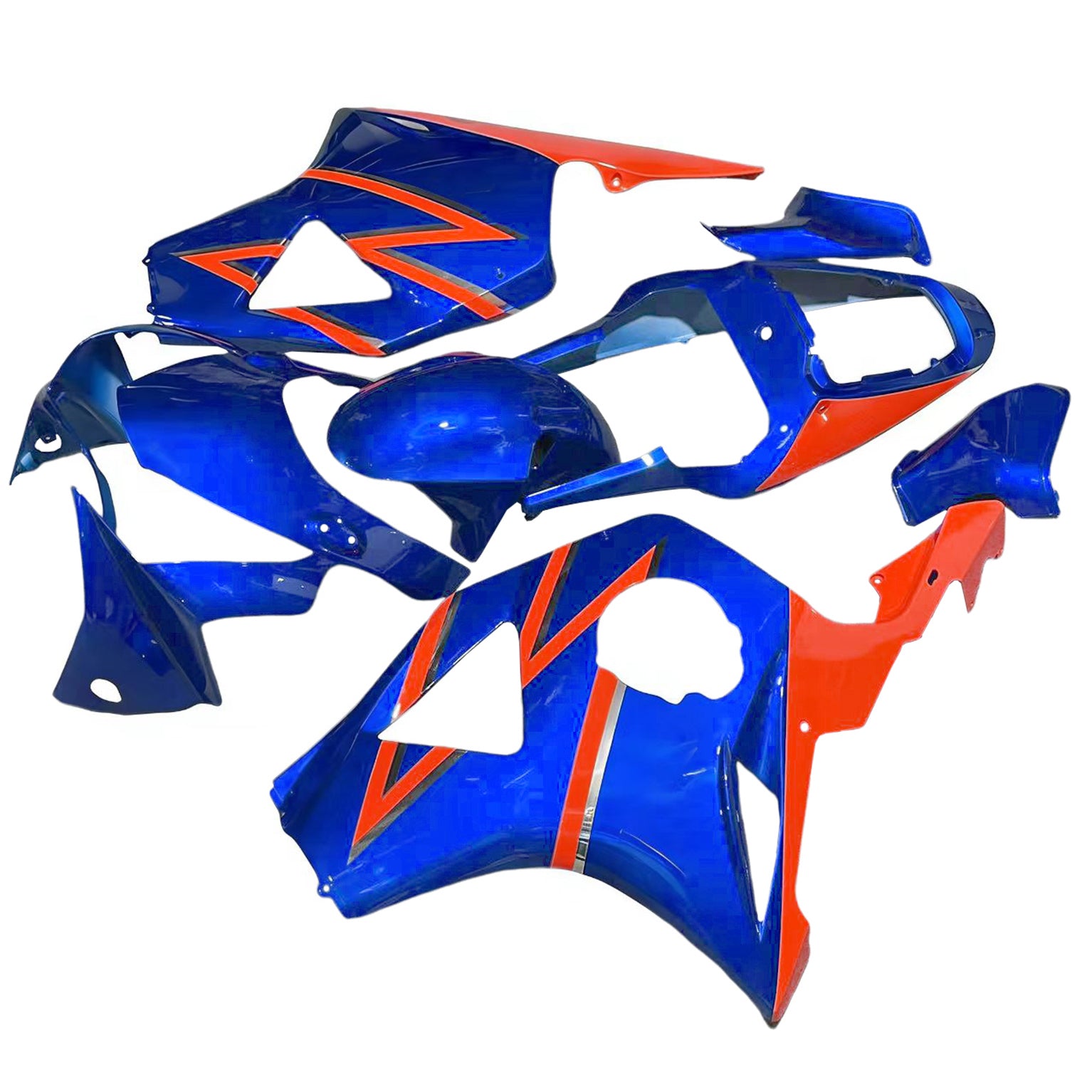 Kit de carenado Amotopart Honda CBR954 2002-2003 azul y naranja