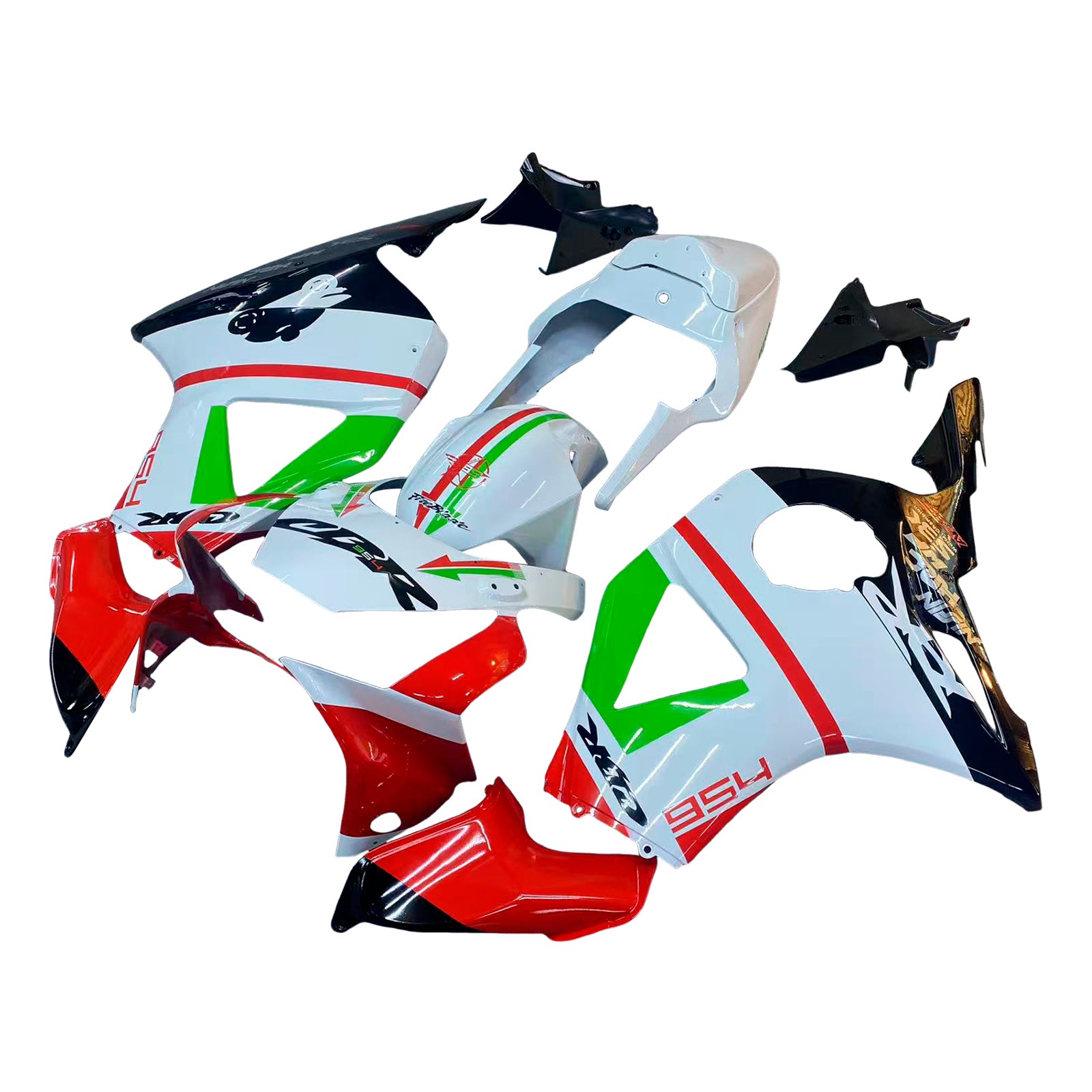 Amotopart 2002-2003 CBR954 Honda Red & Green Fair Kit