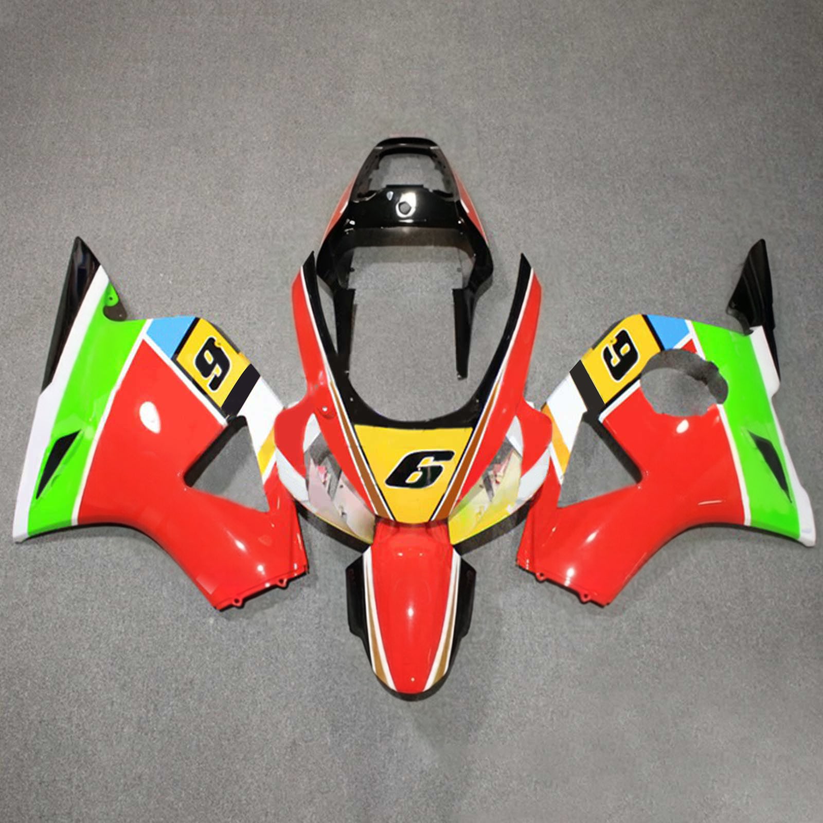 Amotopart 2002-2003 CBR954 Honda Bright Red&Green Fairing Kit
