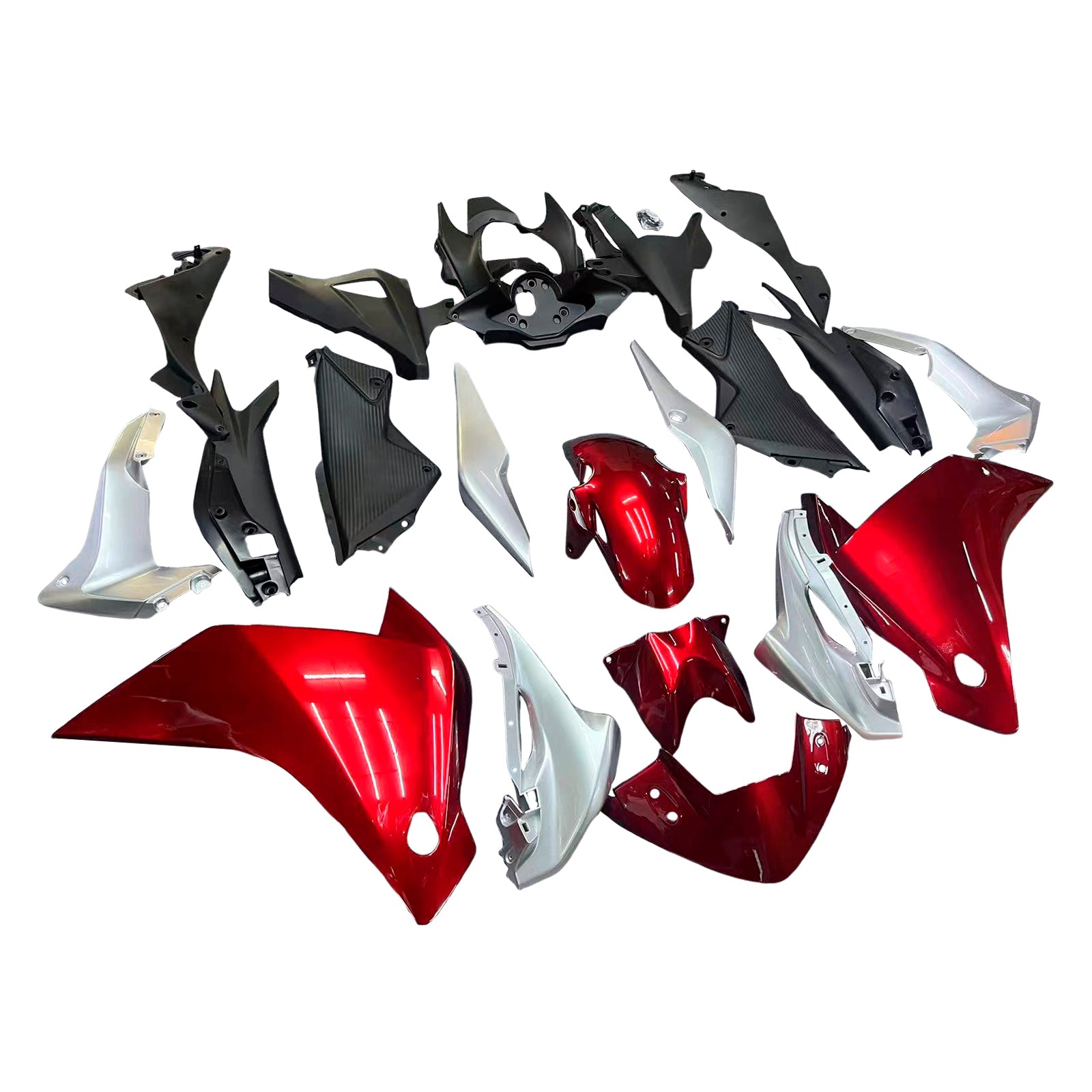 Kit de carenagem Amotopart 2011-2013 Honda CBR250R vermelho branco cinza
