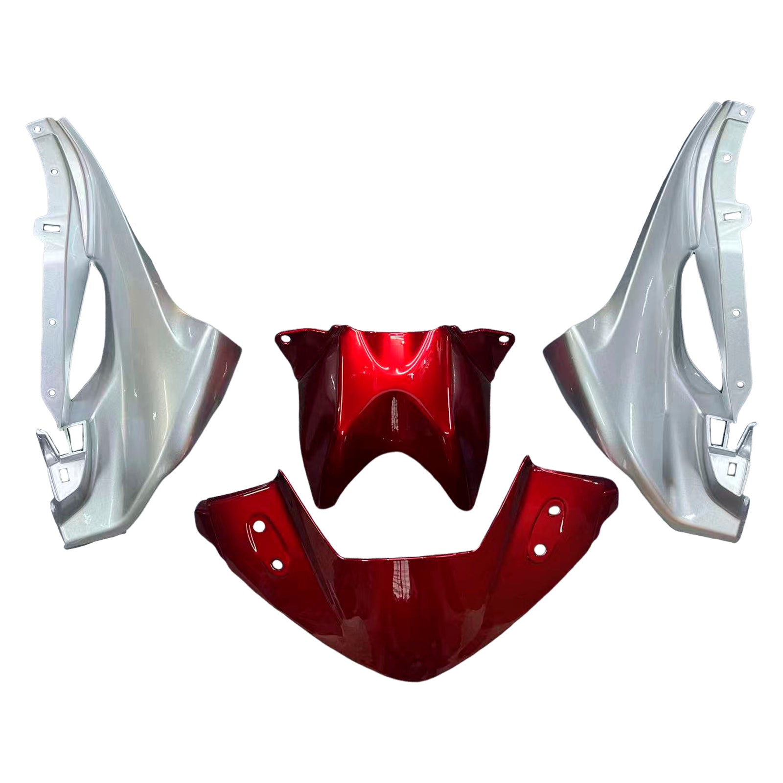Kit de carenagem Amotopart 2011-2013 Honda CBR250R vermelho branco cinza