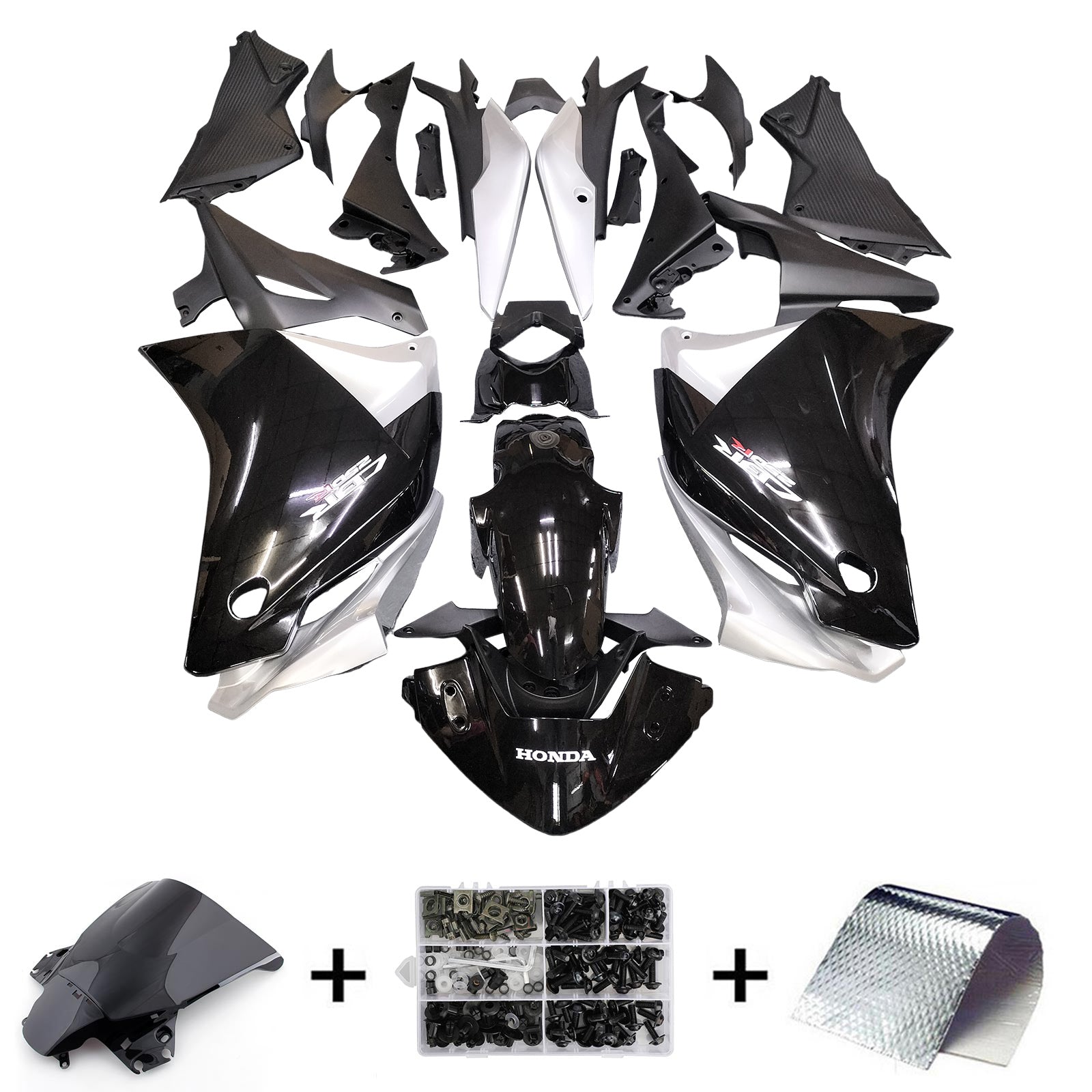 Amotopart Honda CBR250R 2011-2015 Sliver&Black Fairing Kit