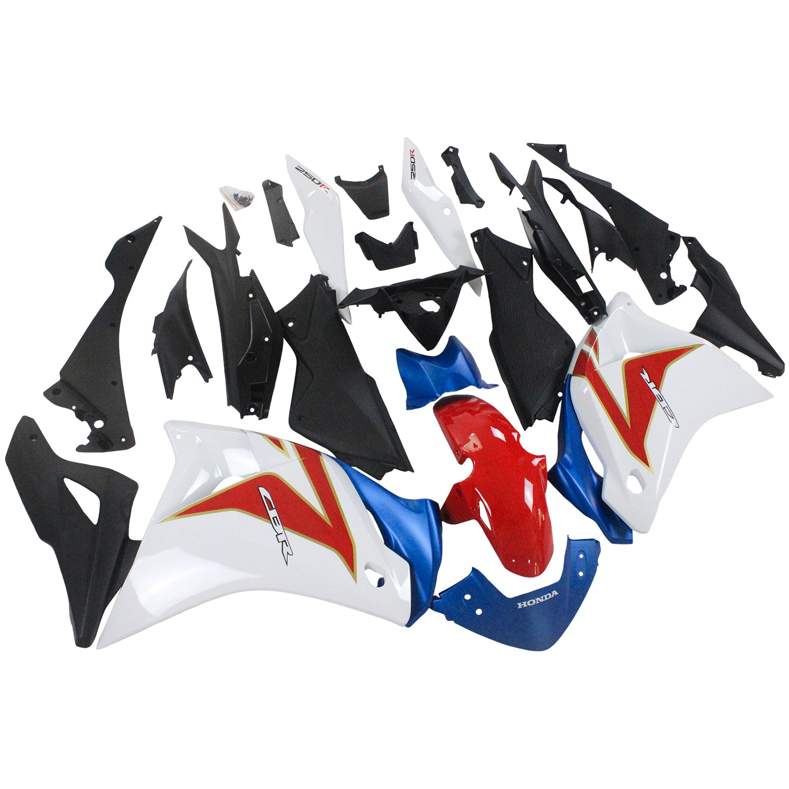 Amotopart Honda CBR250R 2011-2015 White&Blue Fairing Kit