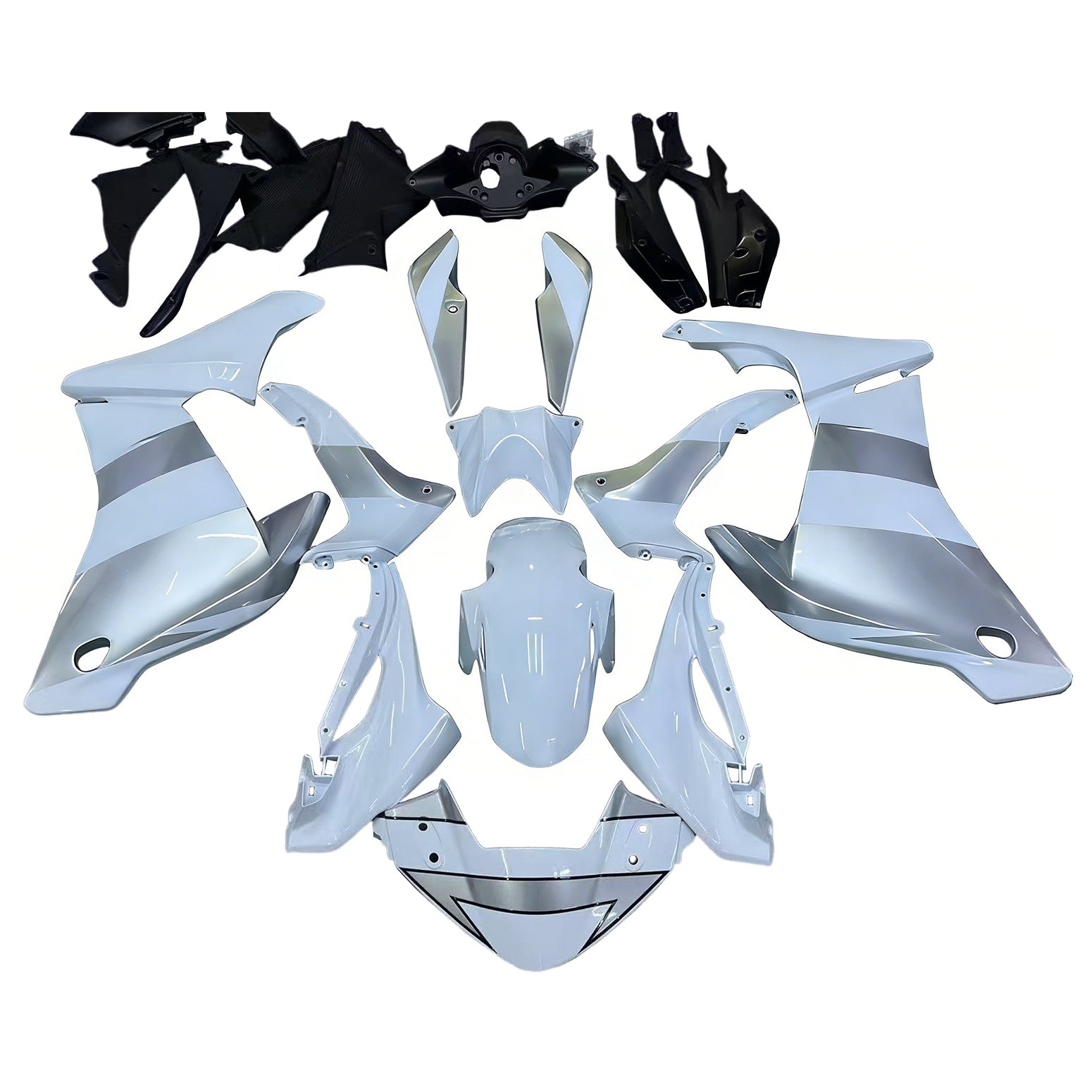 Amotopart 2011-2015 CBR250R Honda Grey&White Fairing Kit