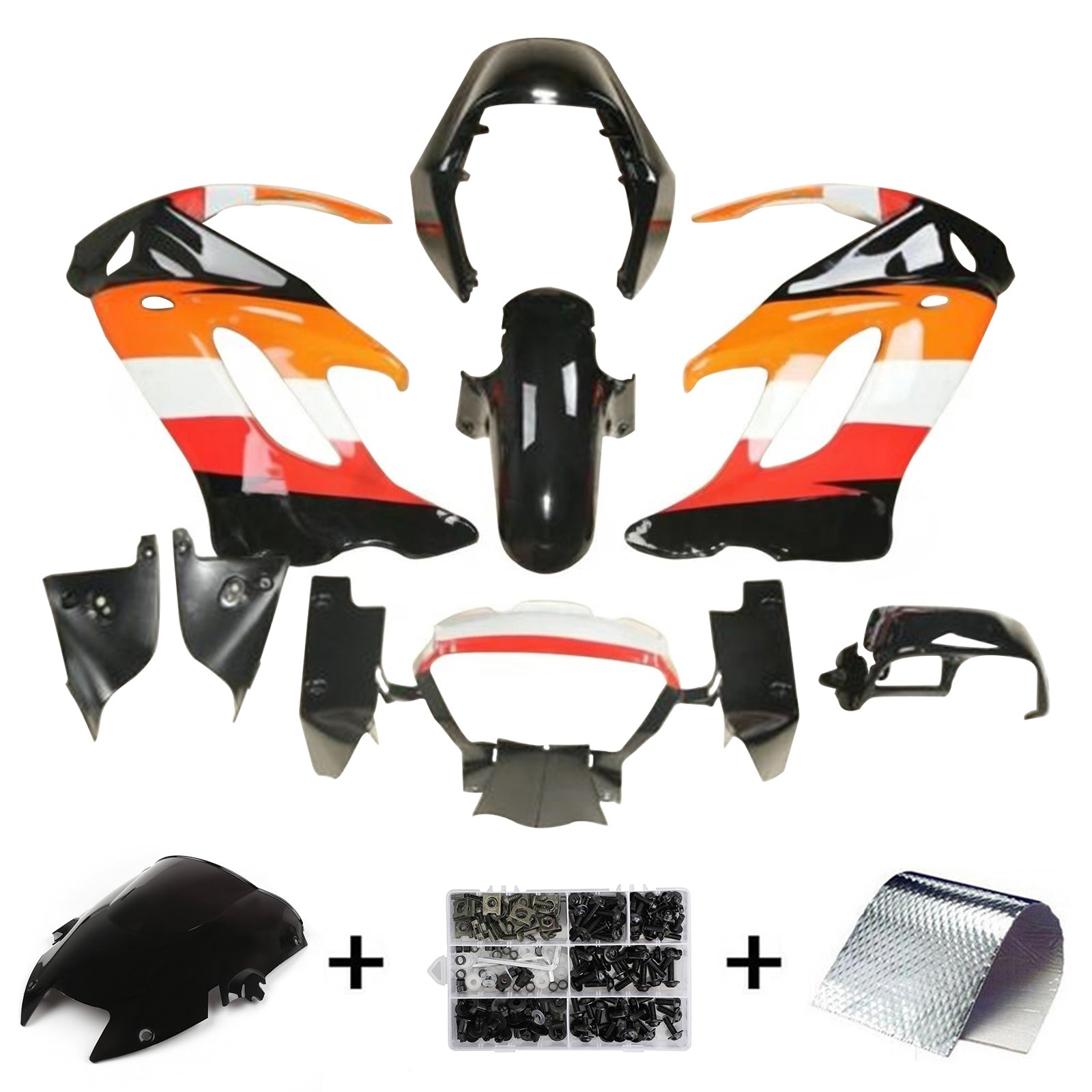 Amotopart 1997-2005 Honda orange VTR1000F Fairing Kit