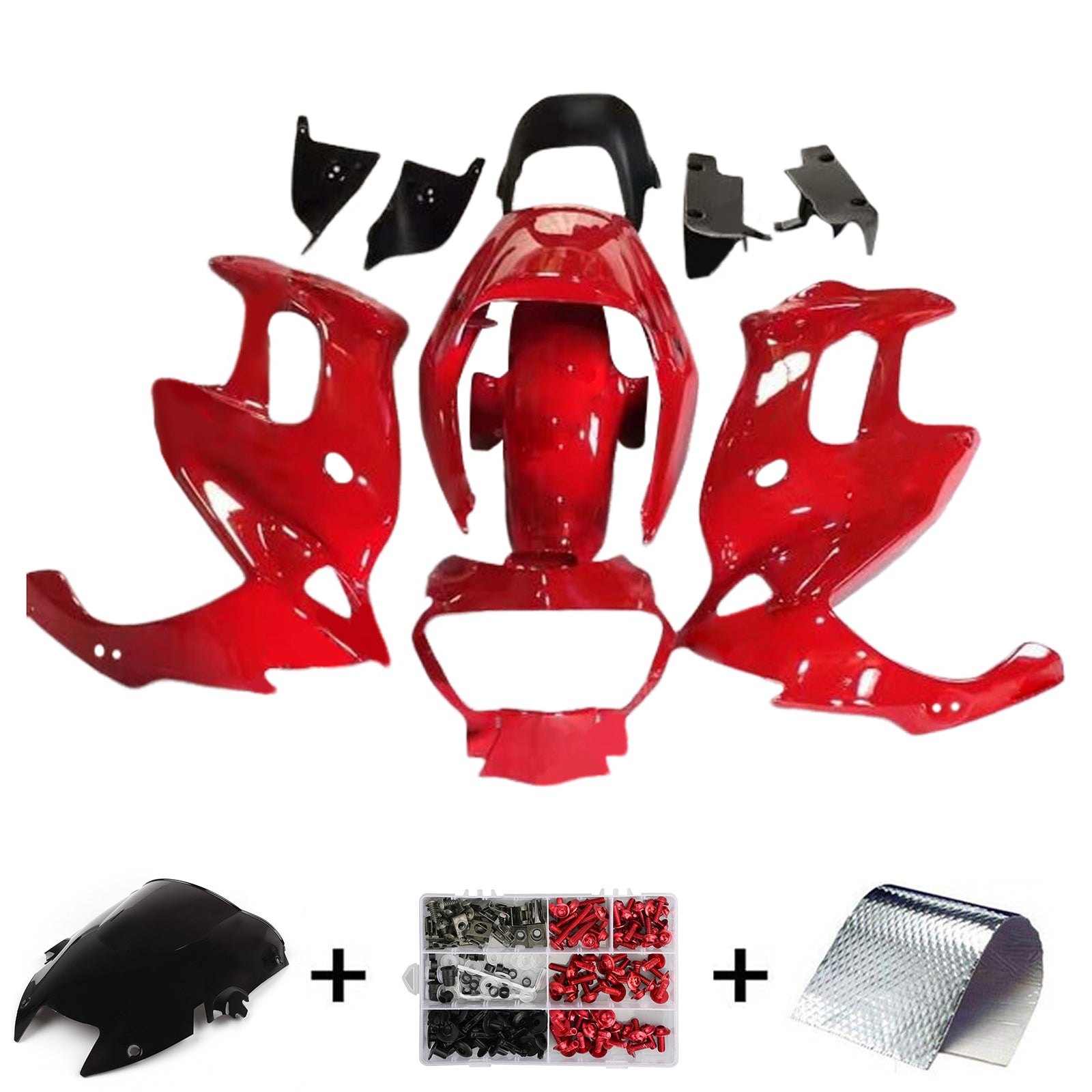 Amotopart 1997-2005 VTR1000F Honda Red Fairing Kit