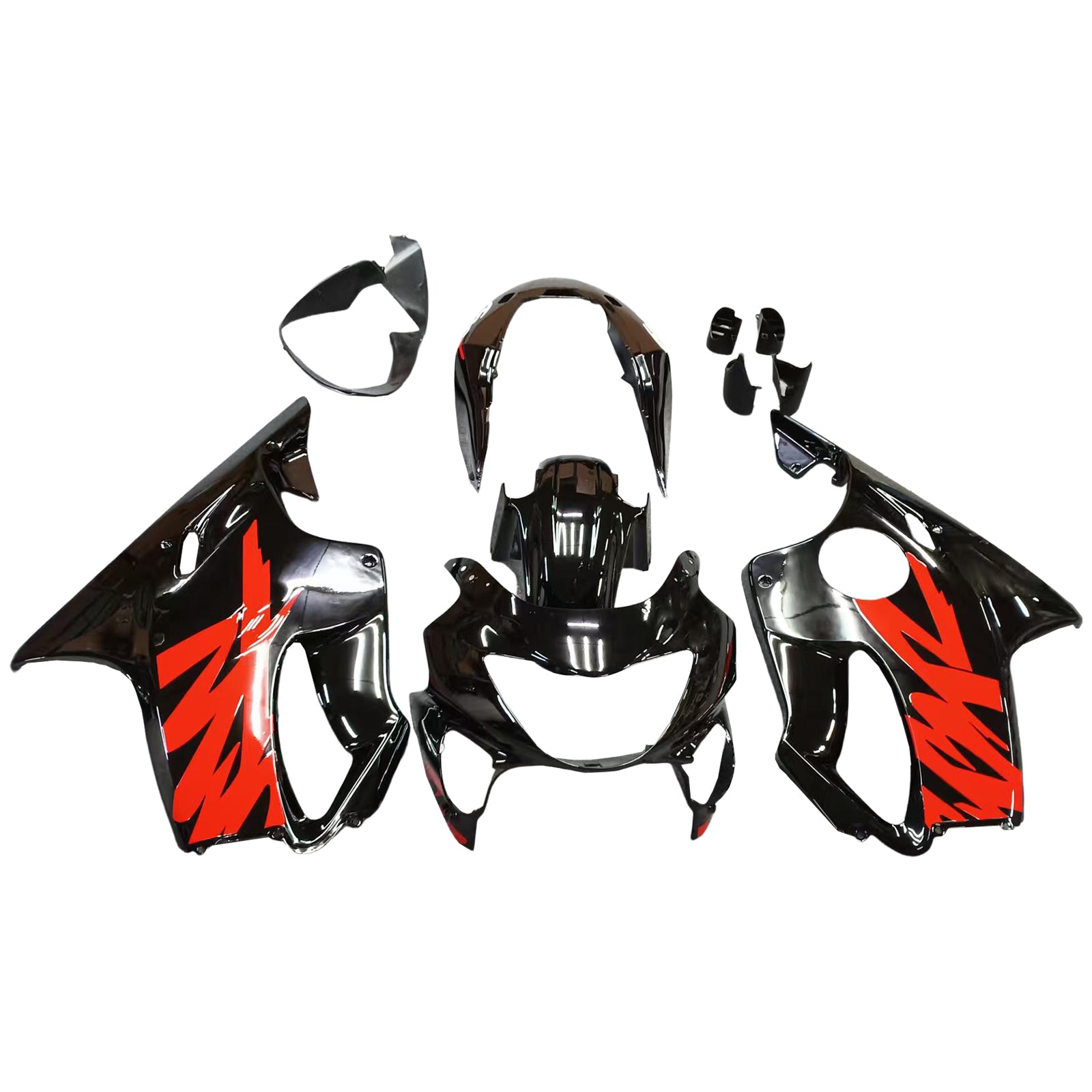 Amotopart Honda CBR600F4 1999-2000 Red & Black Style 2 Fairing Kit