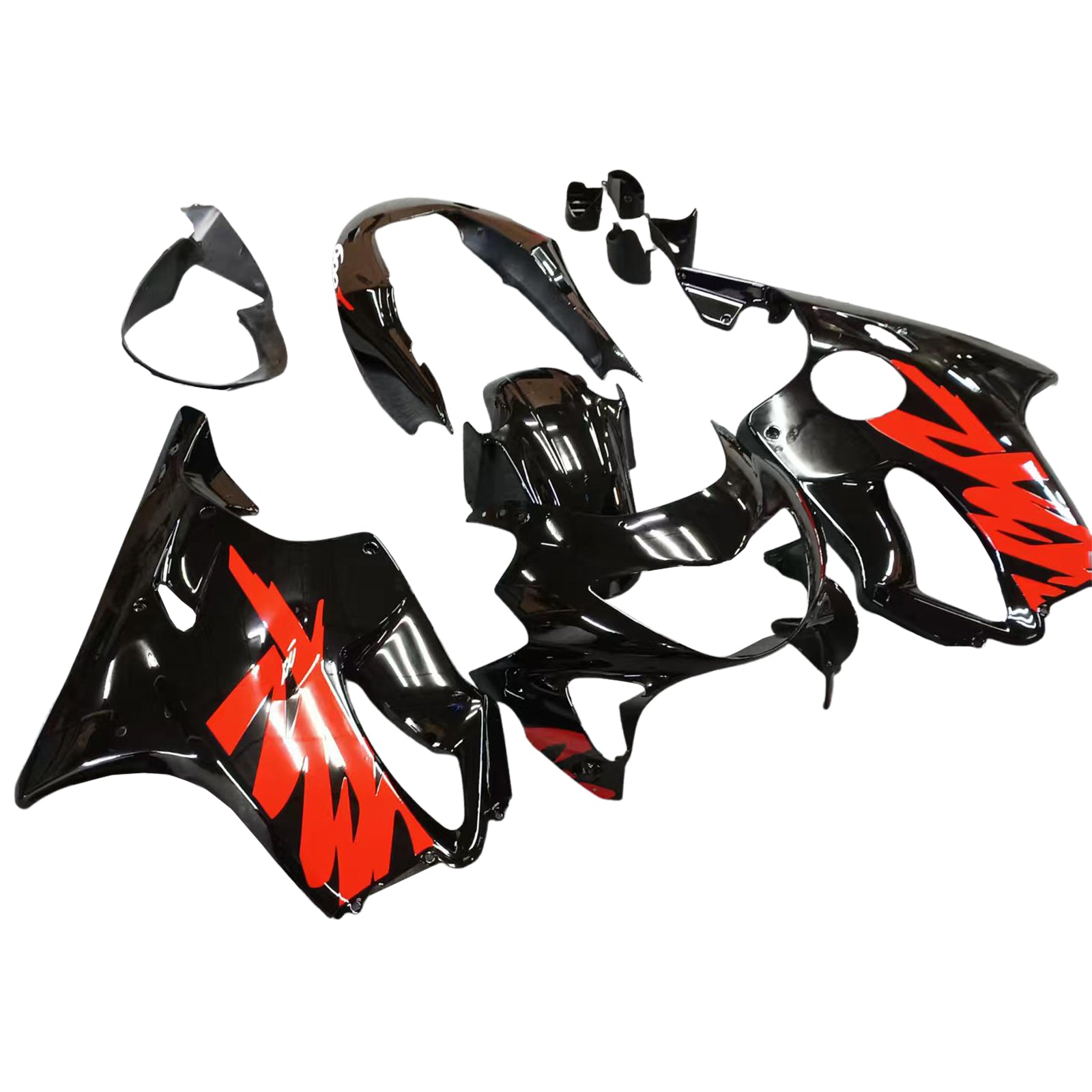 Amotopart Honda CBR600F4 1999-2000 Black Style 2 Fairing Kit