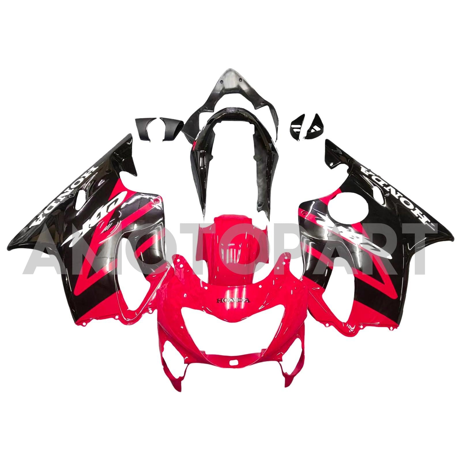 Amotopart Honda CBR600F4 1999-2000 Red & Black Style 1 Fairing Kit