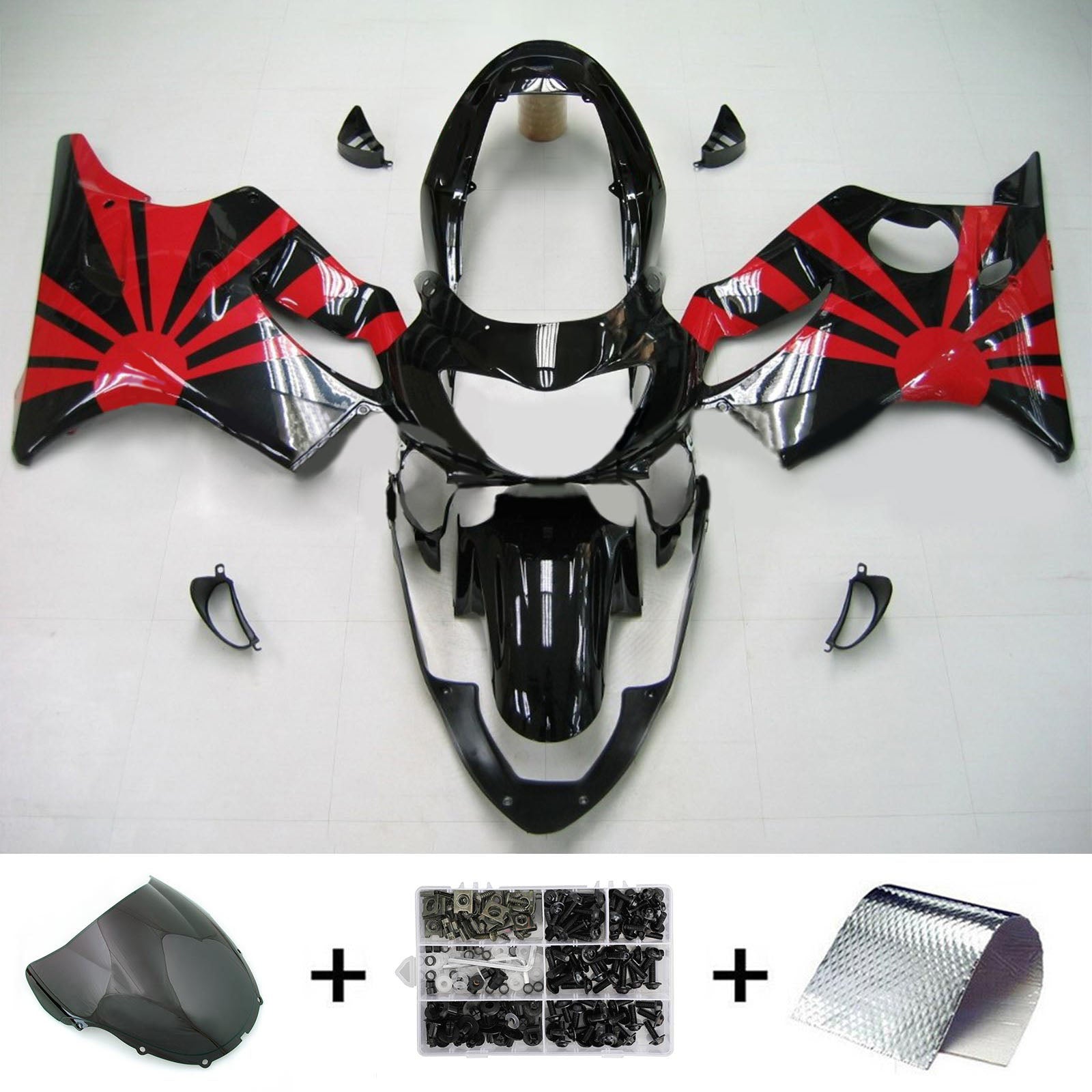 Amotopart Honda CBR600F4 1999-2000 Rød&BKåbesæt til lack Style 4