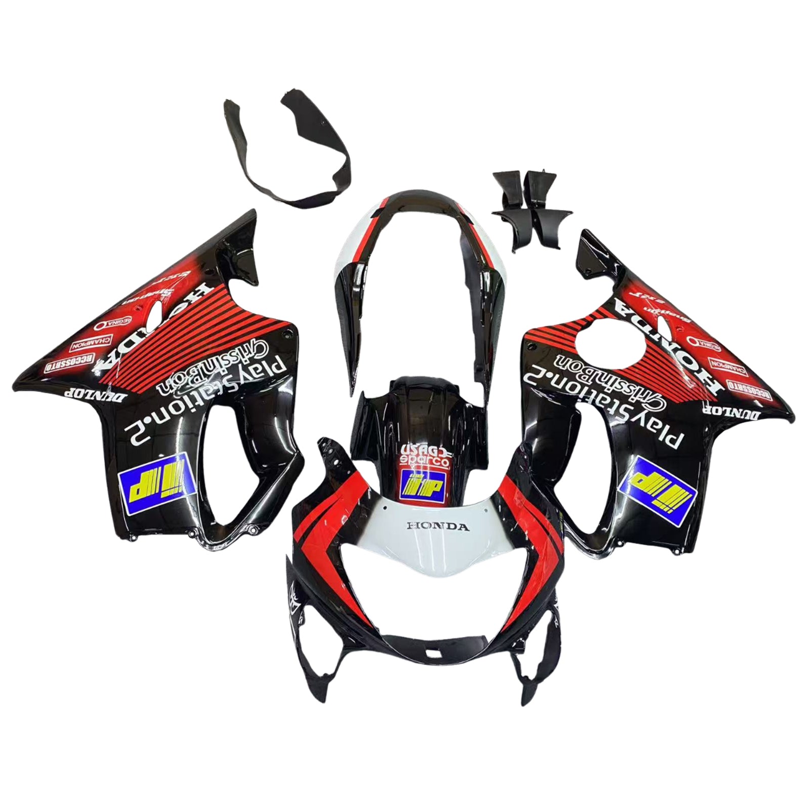 Amotopart 1999-2000 CBR600 F4 Honda Red&Orange Fairing Kit