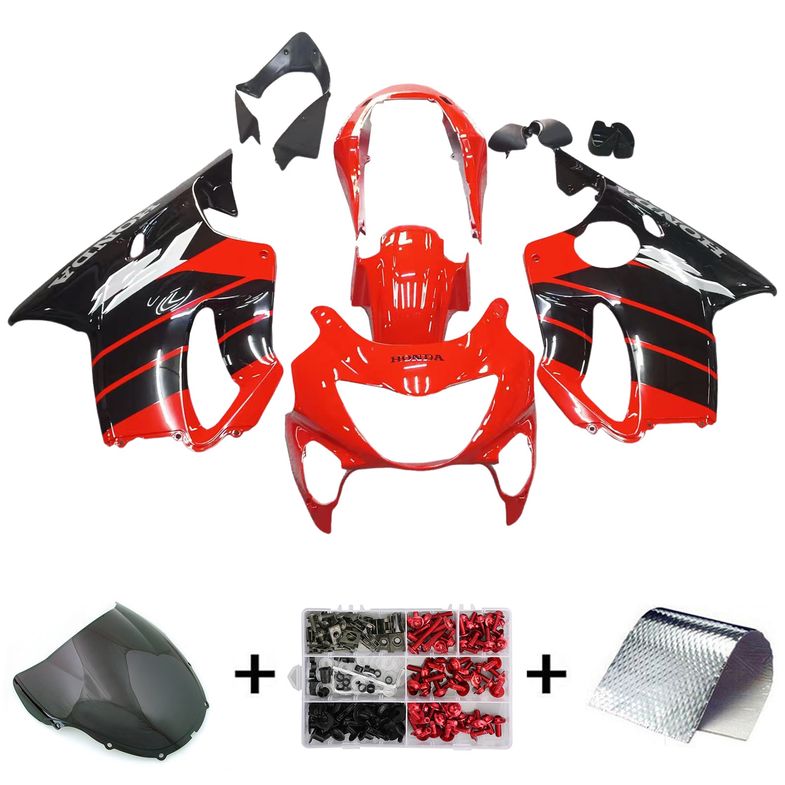 Amotopart 1999-2000 CBR600 F4 Honda Red&Black Fairing Kit
