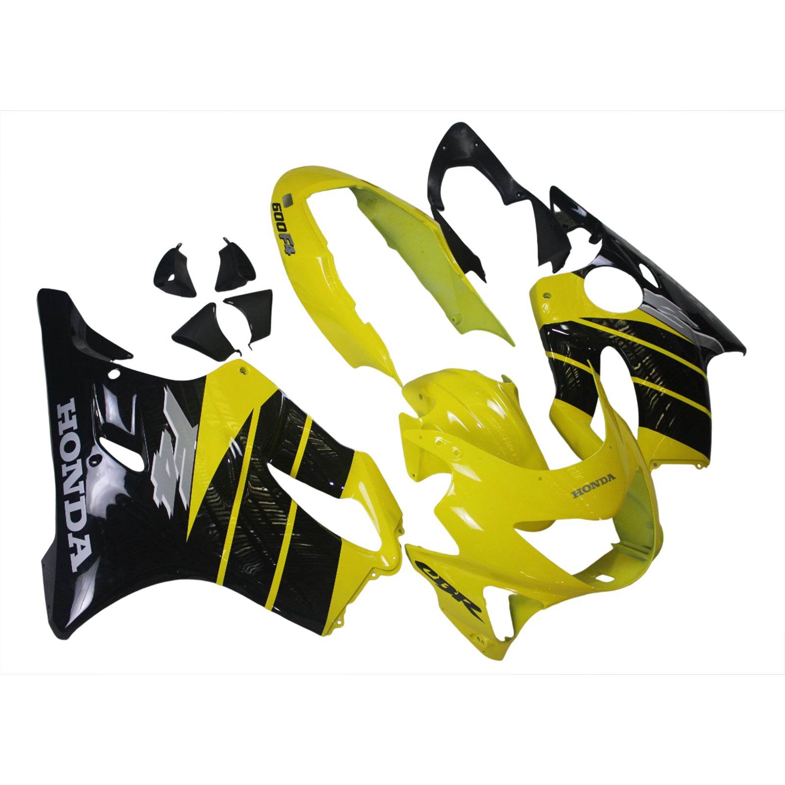 Amotopart 1999-2000 CBR600 F4 Honda Kit de carénage jaune et noir