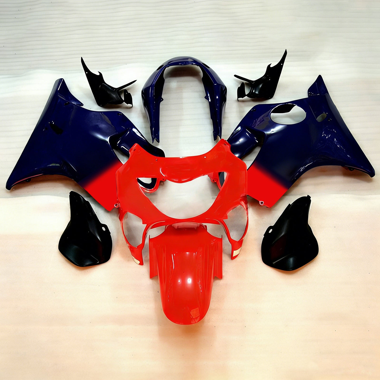 Amotopart 1999–2000 CBR600 F4 Honda Rot&Blue Style1 Verkleidungssatz