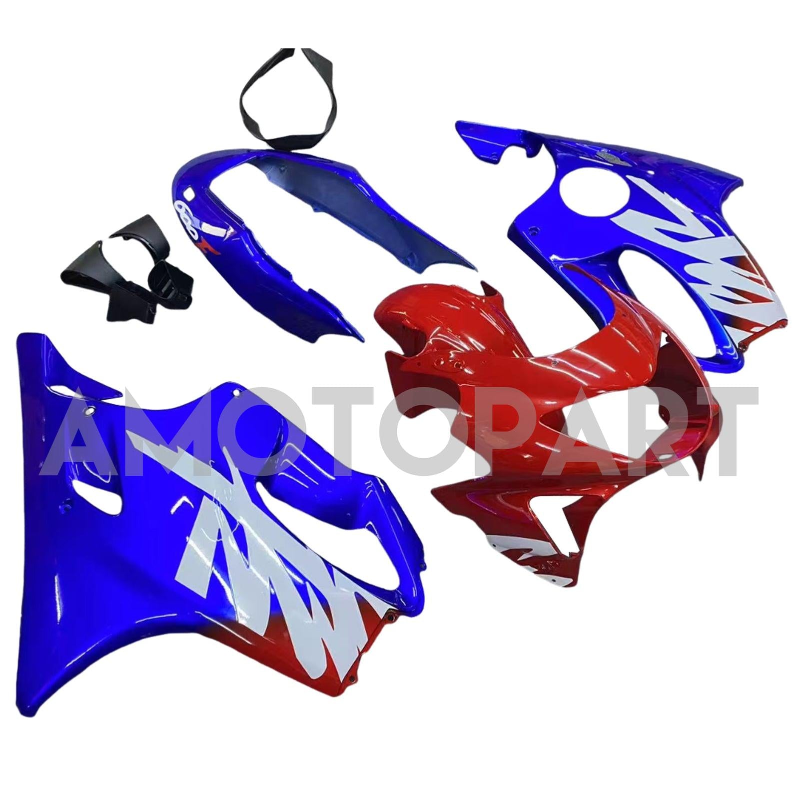 Amotopart 1999-2000 Kit carena Honda CBR600 F4 bianco blu lucido