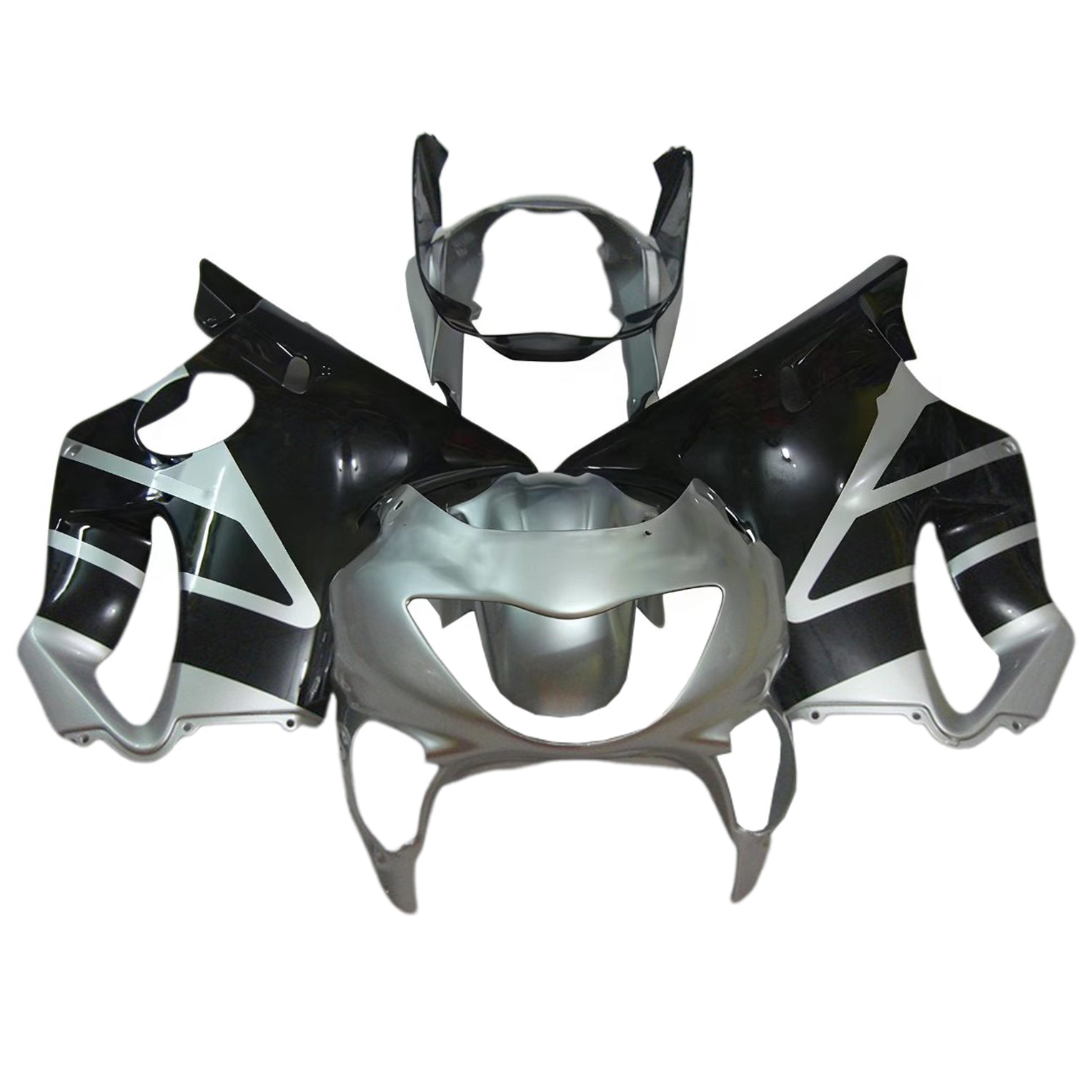 Amotopart 1999-2000 Honda CBR600F4 Kit carena argento nero
