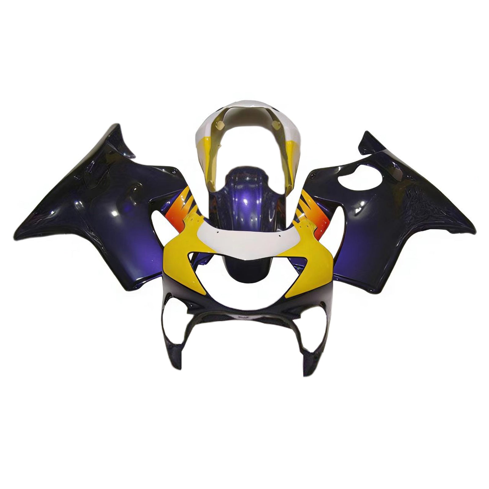 Kit carena Amotopart 1999-2000 Honda CBR600F4 nero giallo