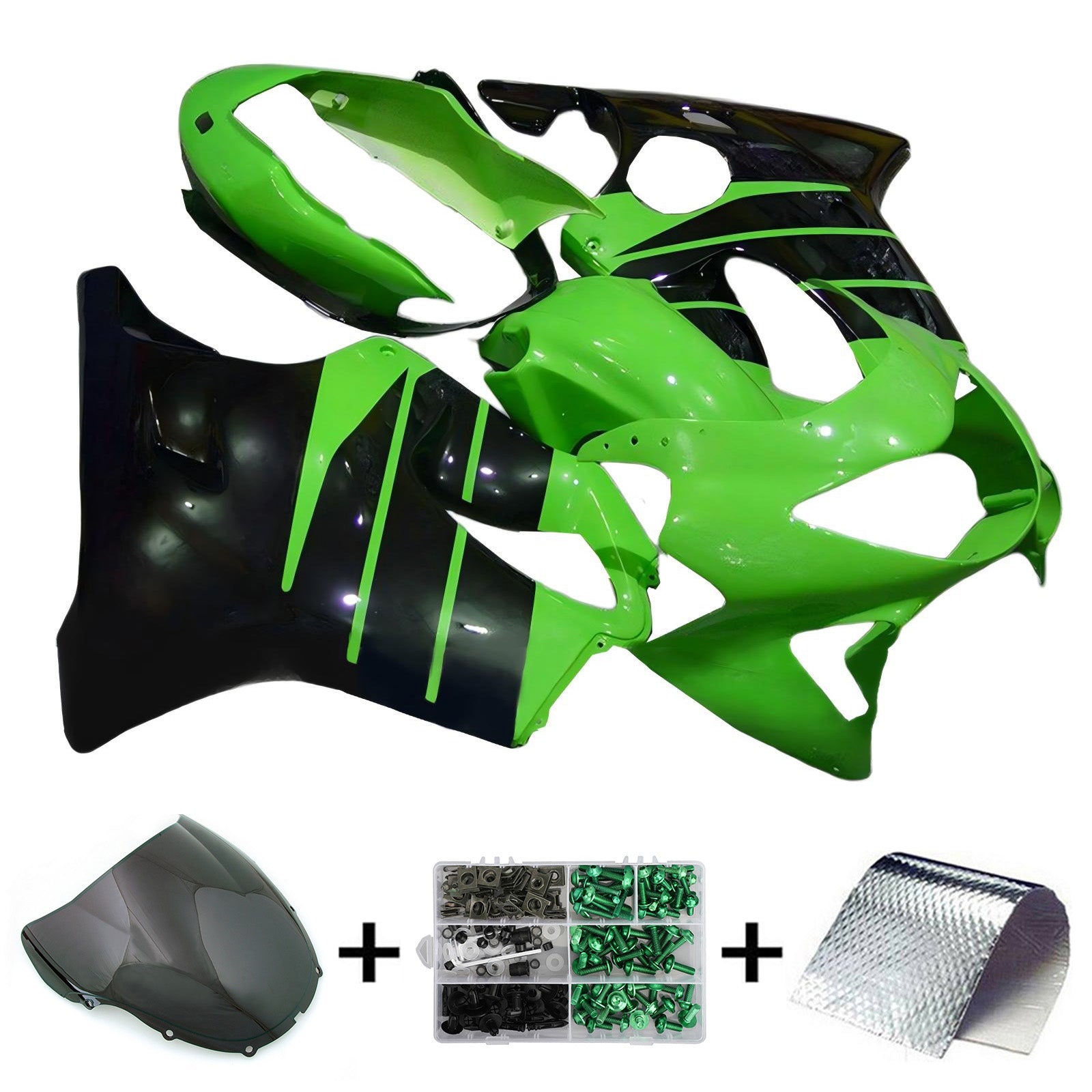 Kit carena Amotopart 1999-2000 Honda CBR600F4 verde nero