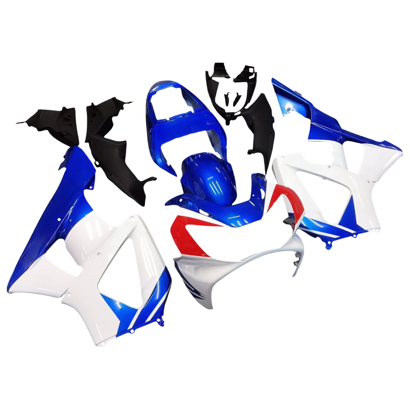Amotopart 2000-2001 Honda CBR929RR Kit de carenado azul y blanco
