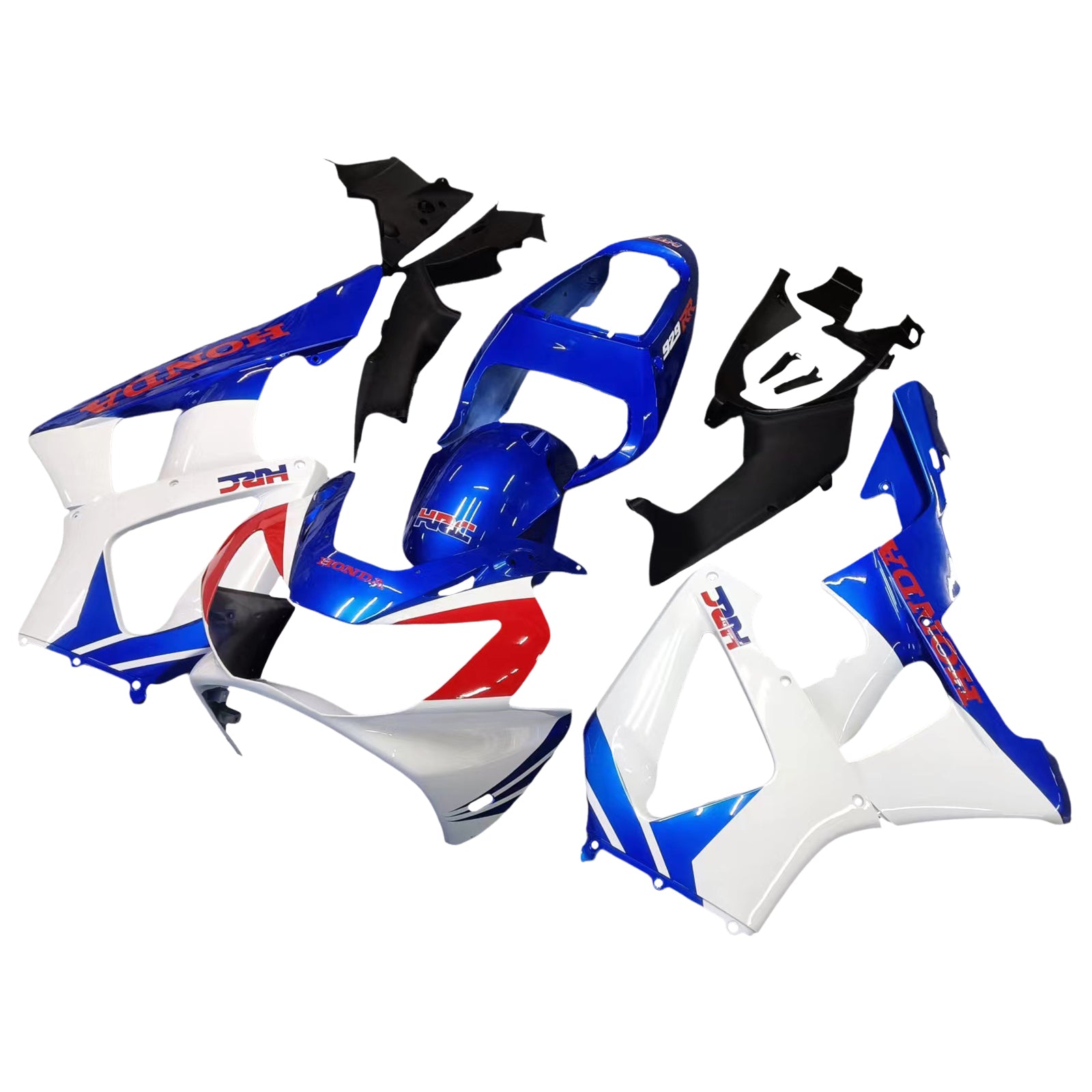 Amotopart 2000-2001 Honda CBR929RR Fairing Blue&White Kit