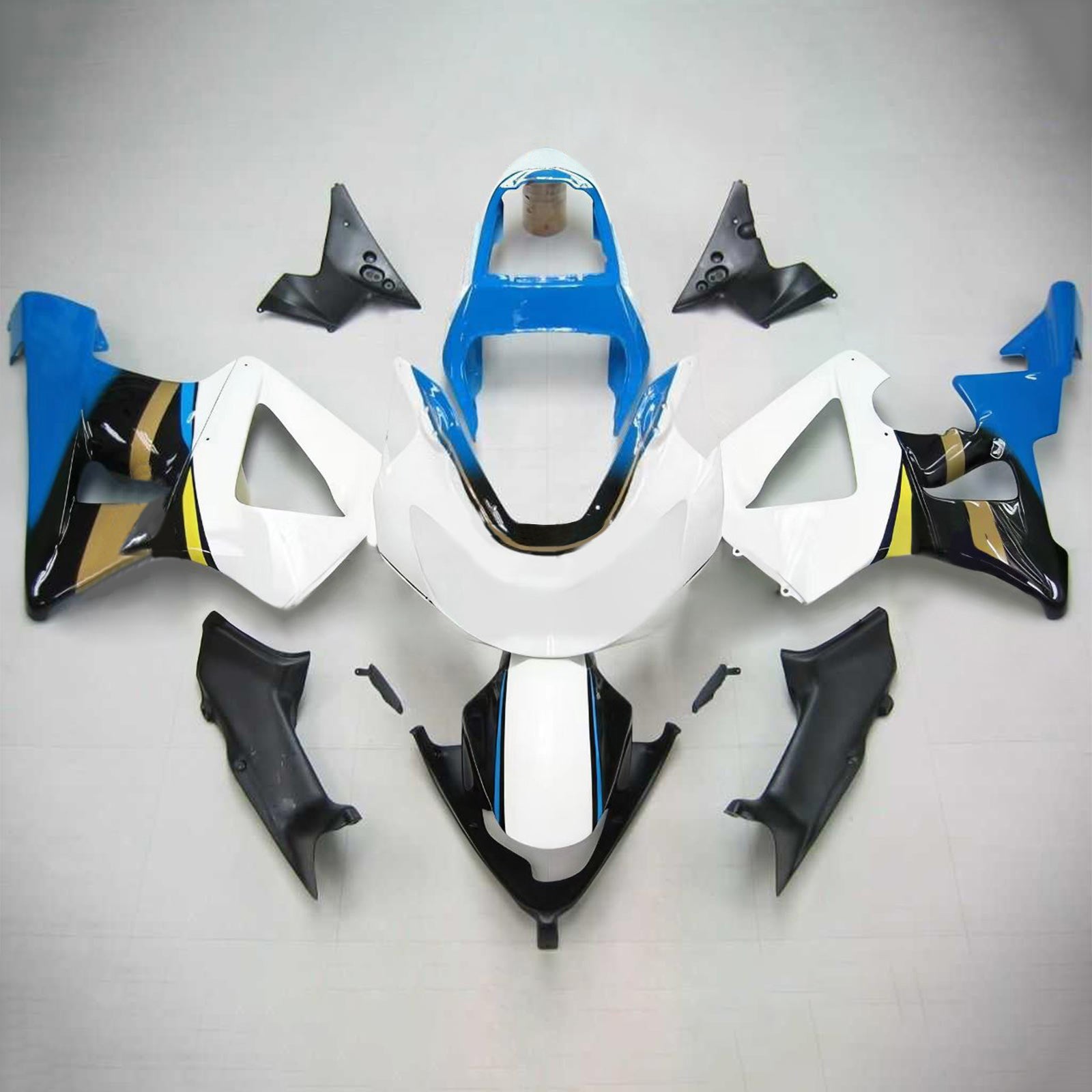Cupolino bianco Amotopart per Honda CBR929RR 2000-2001&BKit blu