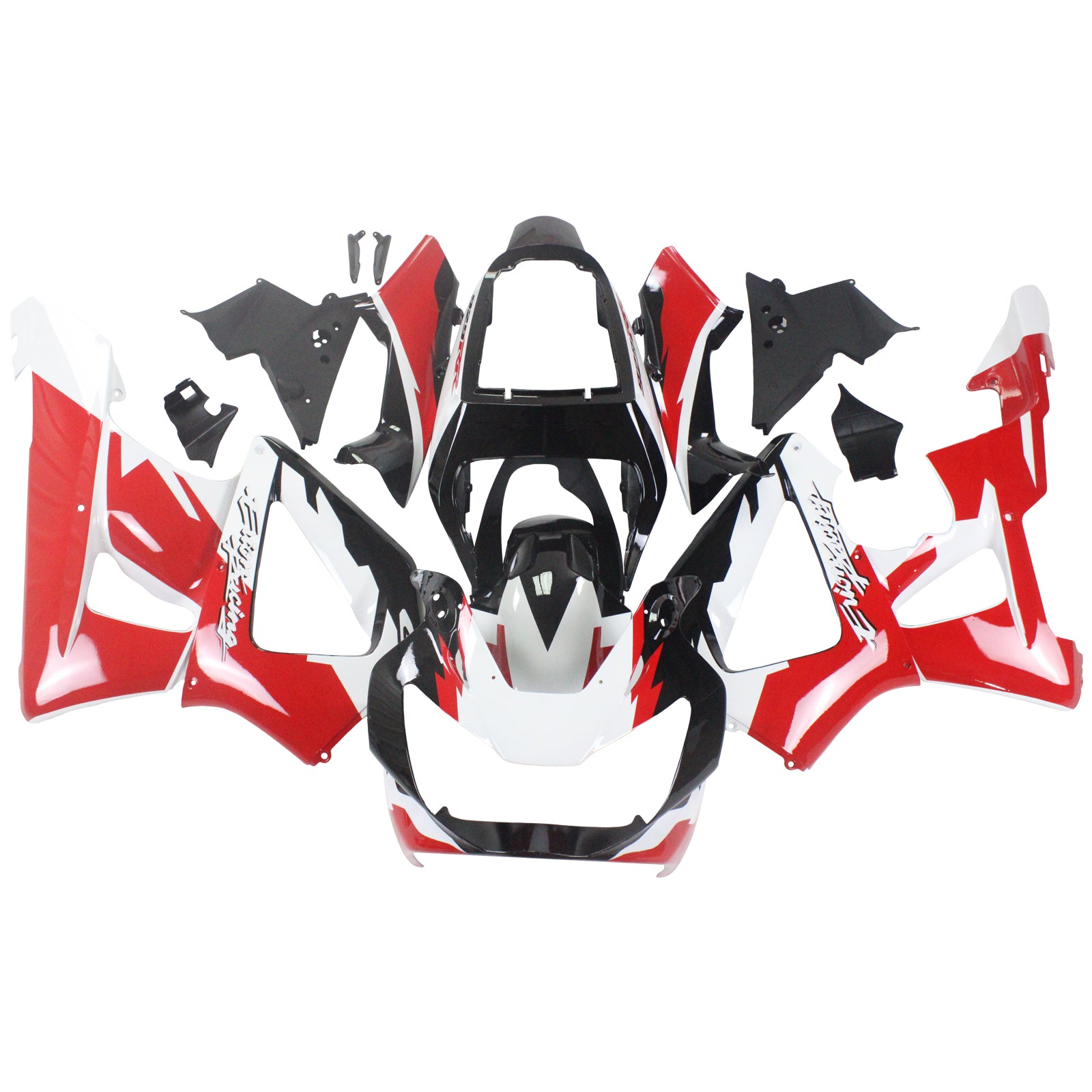 Amotopart 2000-2001 Honda CBR929RR Kit de carenado rojo y negro Style5