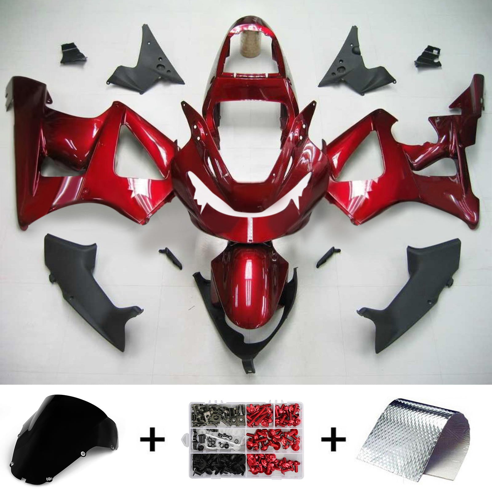 Kit carena Amotopart 2000-2001 Honda CBR929RR rosso scuro