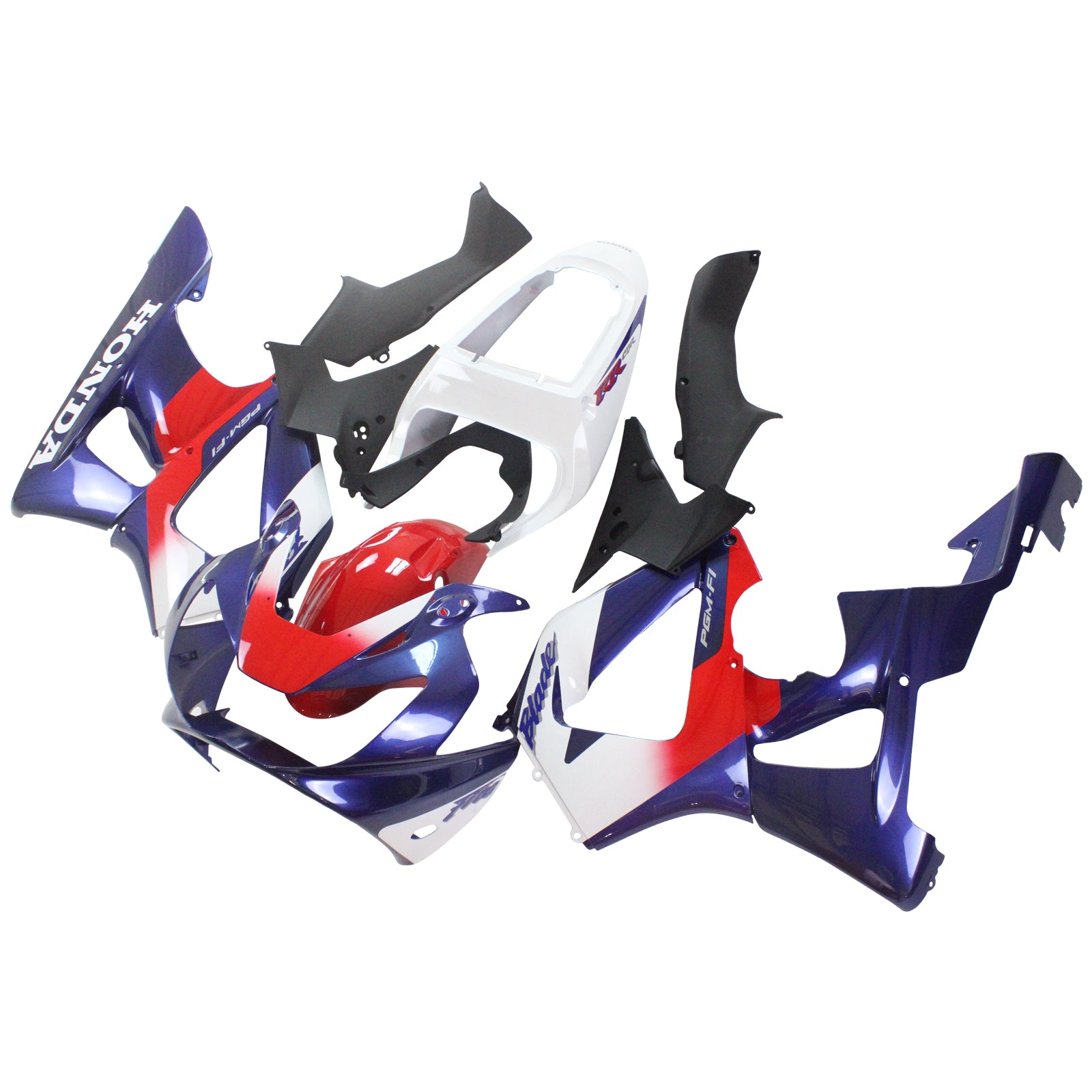 Amotopart 2000-2001 Honda CBR929RR Fairing Blue&Red Style2 Kit