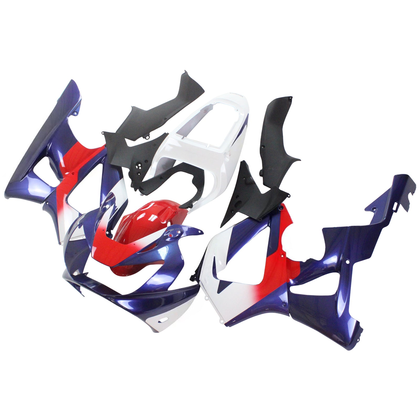 Amotopart 2000-2001 Honda CBR929RR Fairing Blue&Red Style2 Kit