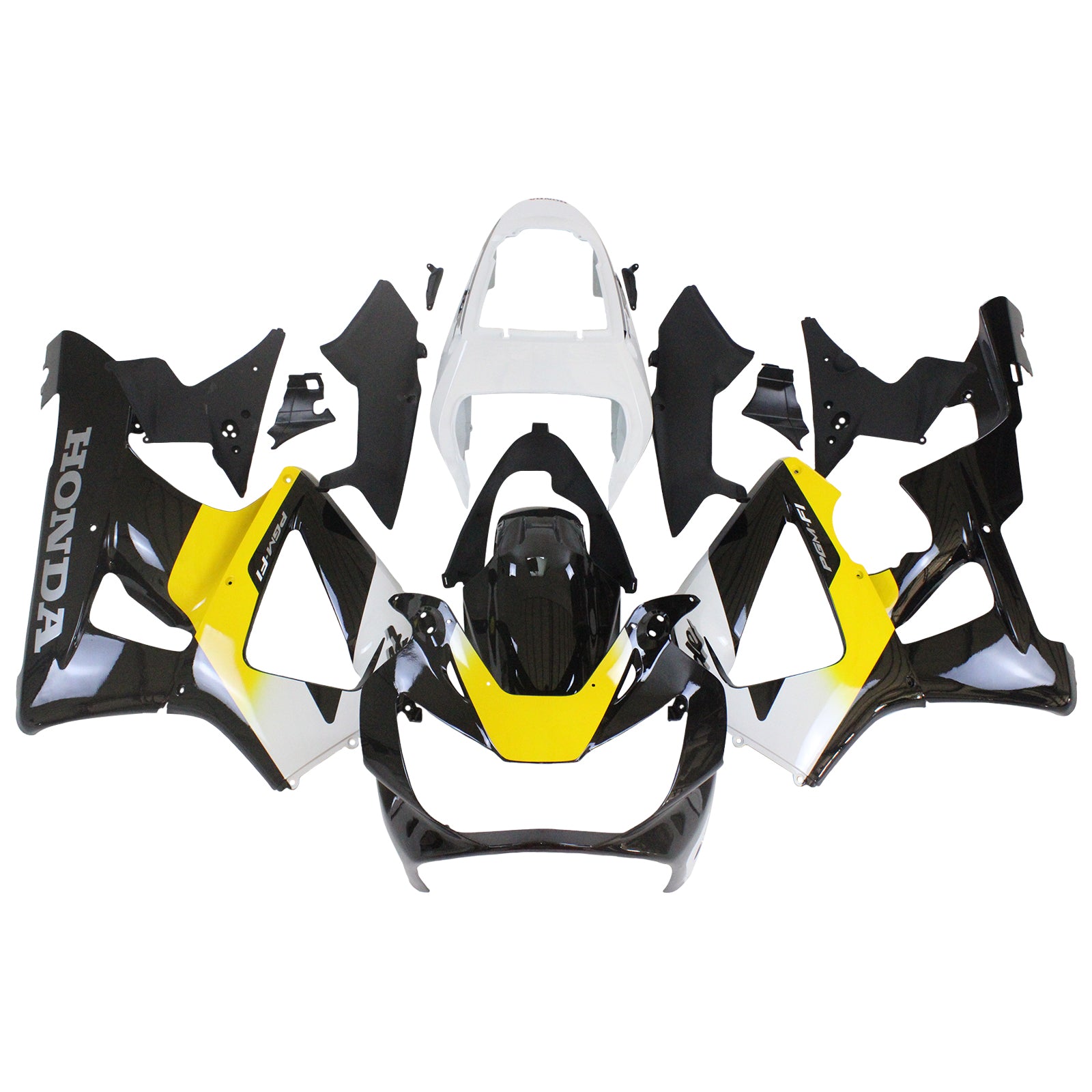 Amotopart 2000-2001 Honda CBR929RR Fairing Black&Yellow Kit